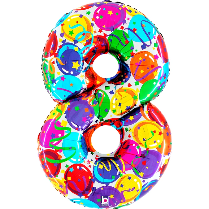 Folienballon Zahl 8 Party 100cm Folienballon Zahl 8 Party 100cm
