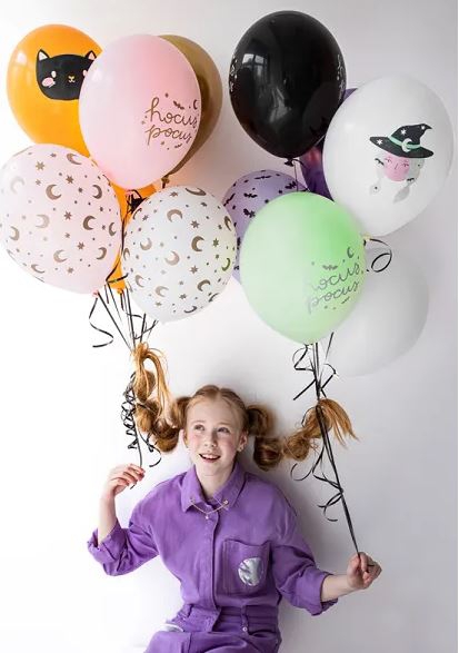 6 Latexballons im Set "Hokus Pokus Katze" 6 Latexballons im Set "Hokus Pokus Katze"