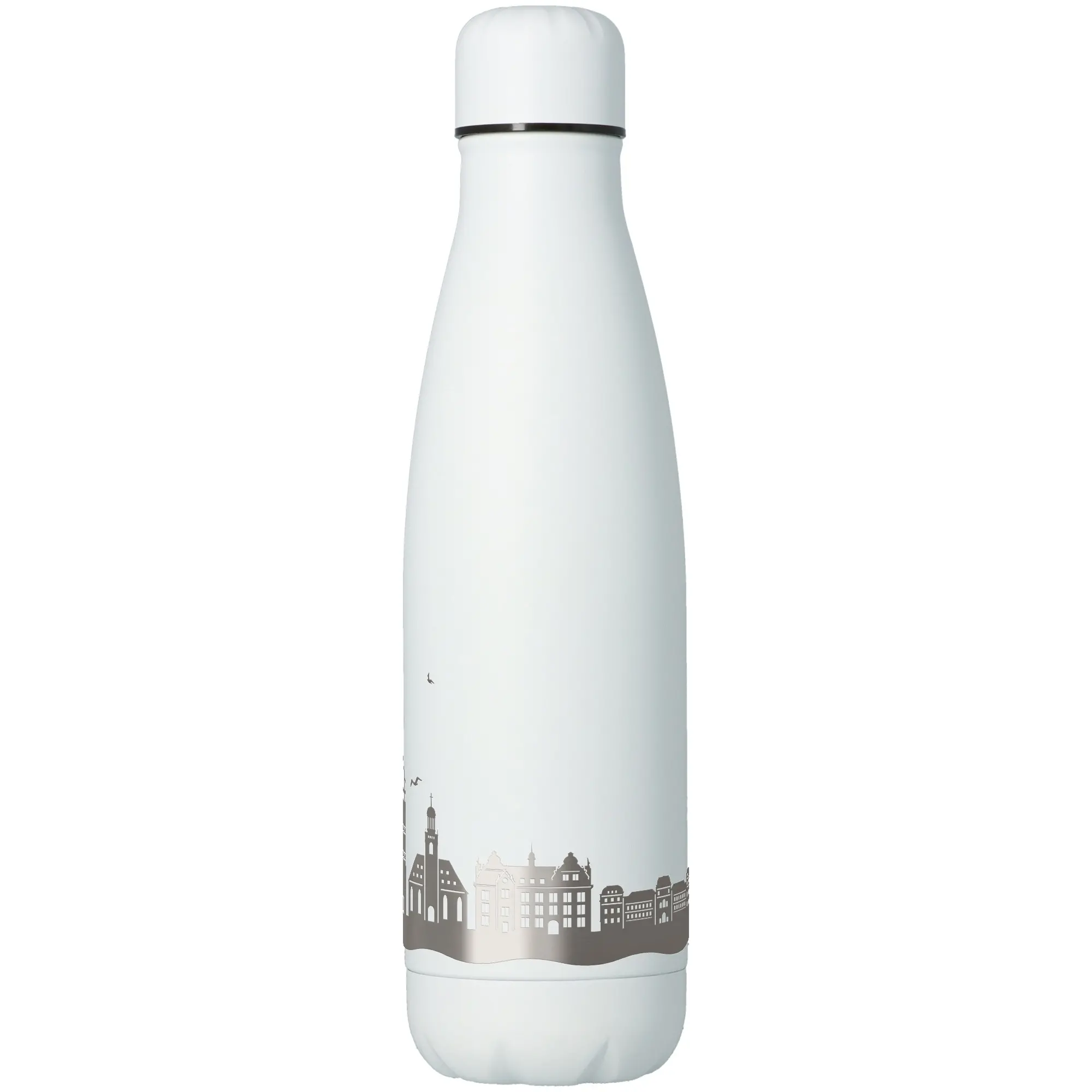 Trinkflasche Skyline Darmstadt Weiß 500ml