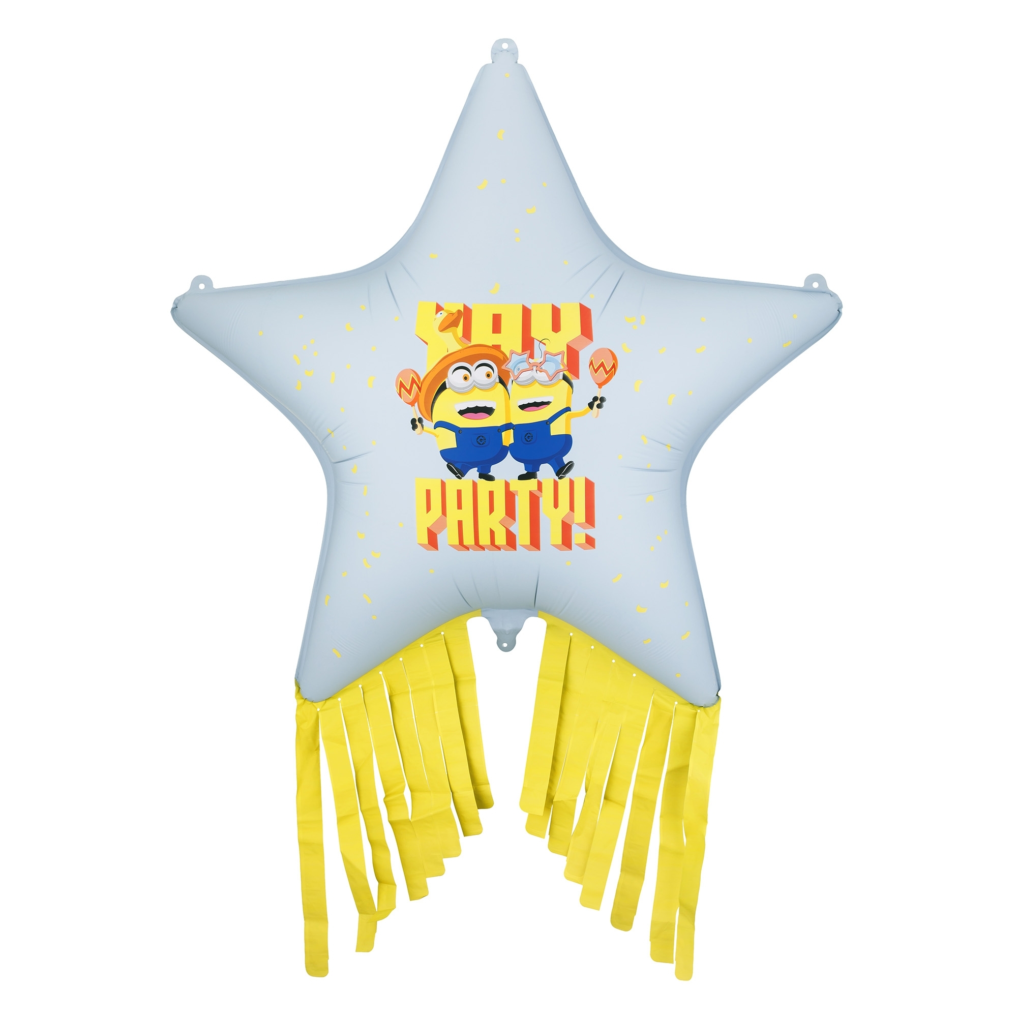 Stern-Luftballon, Minion-Dekor, Party-Dekor, Luftballon-Star, Gelbe Papierstreifen