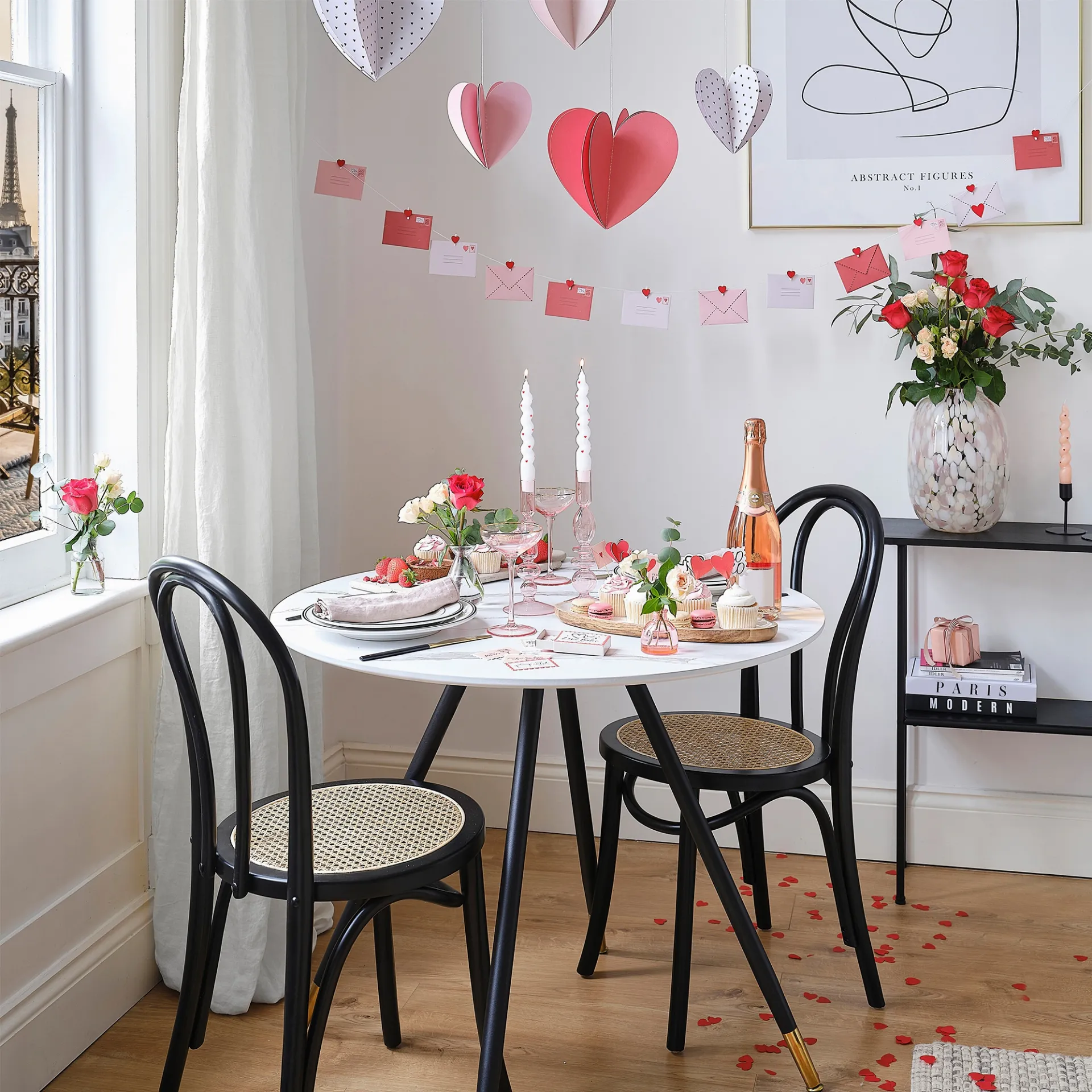 Filz Girlande Herzen