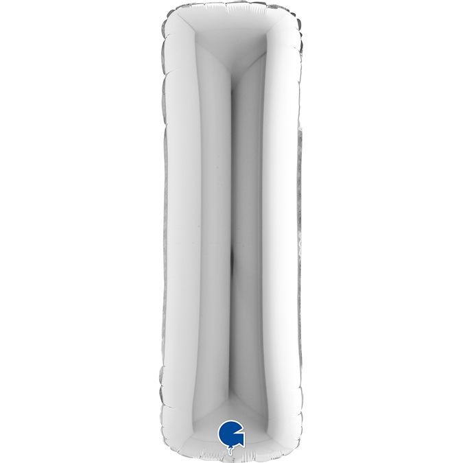 Folienballon Buchstabe I Silber 100cm Folienballon Buchstabe I Silber 100cm