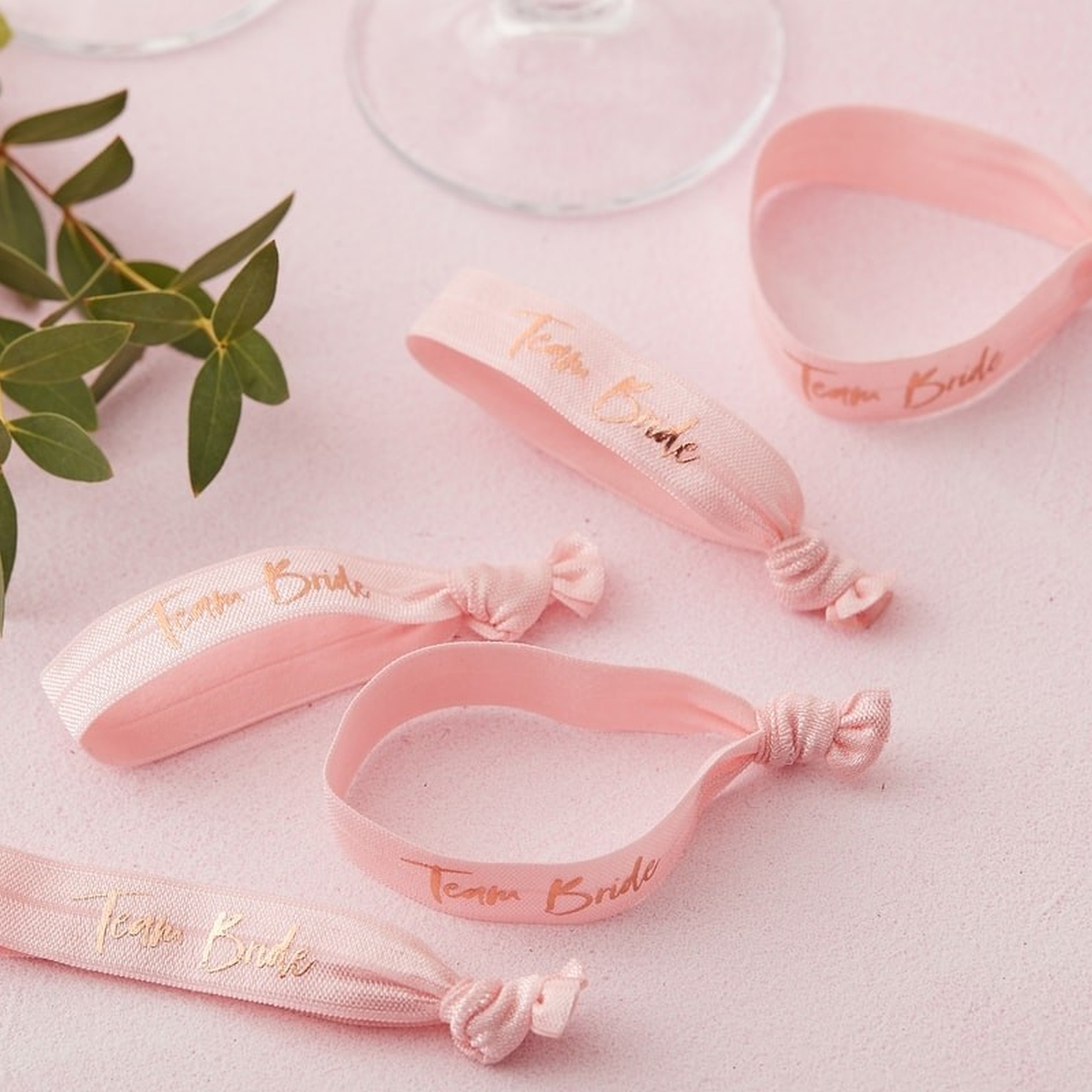 Floral Hen Party 5 Rosé Gold Team Bride elastische Armbänder 10x2cm Floral Hen Party 5 Rosé Gold Team Bride elastische Armbänder 10x2cm