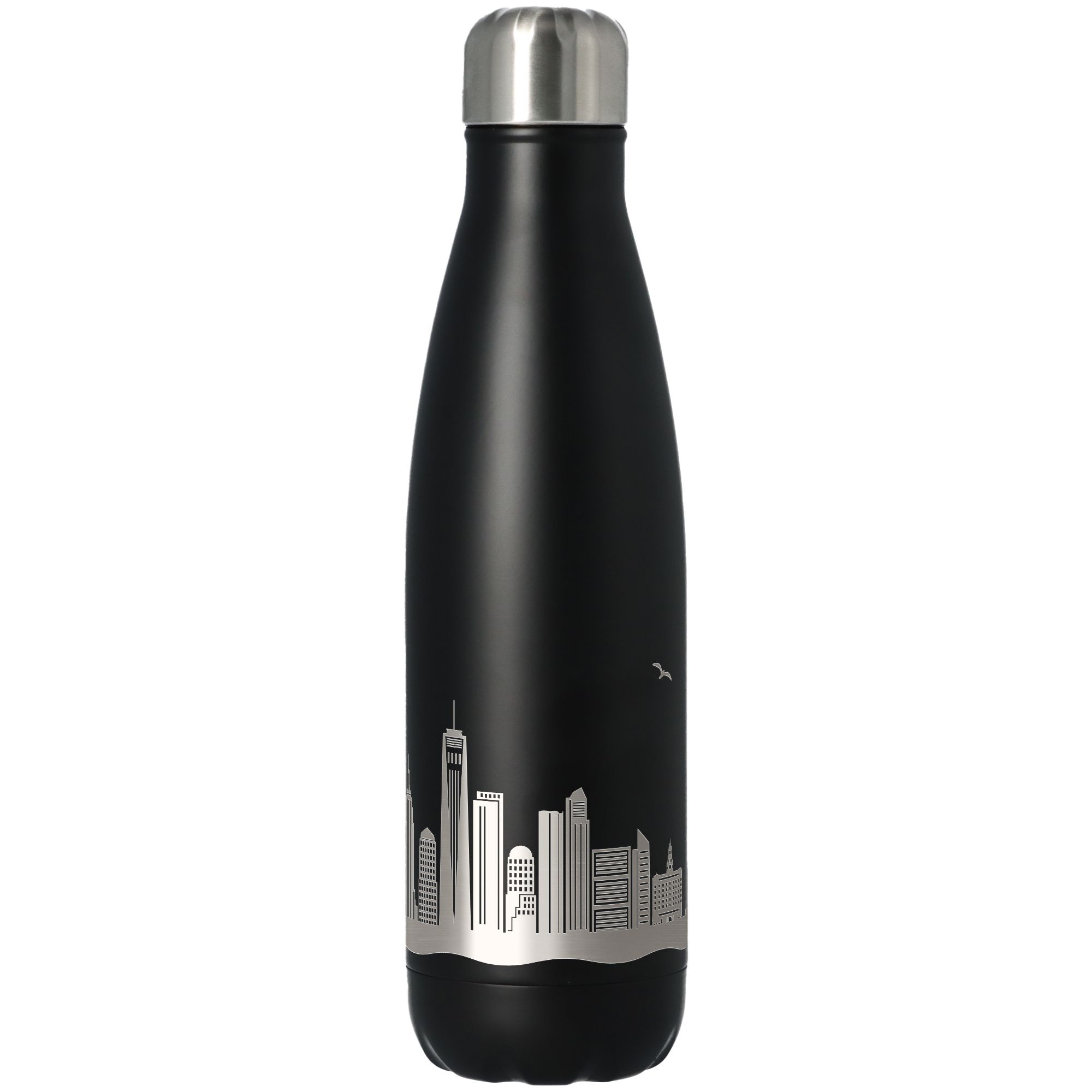 Trinkflasche Skyline New York Schwarz 500ml