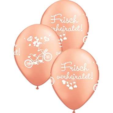 Qualatex Latexballon "Frisch verheiratet!" Roségold Ø 30cm Qualatex Latexballon "Frisch verheiratet!" Roségold Ø 30cm