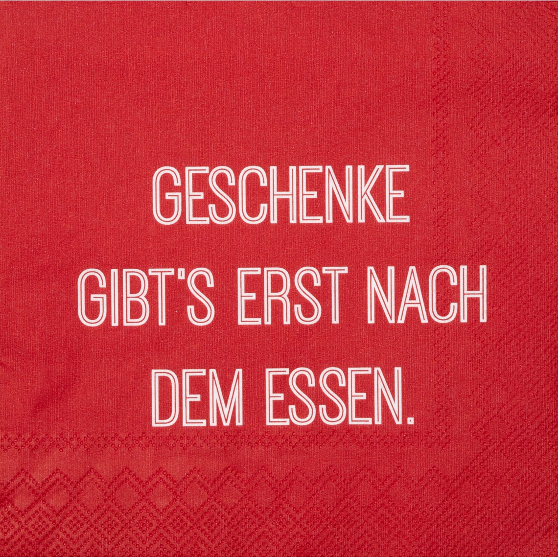 Räder Design - 20 Servietten "Geschenke gibt´s erst nach dem Essen" Räder Design - 20 Servietten "Geschenke gibt´s erst nach dem Essen"