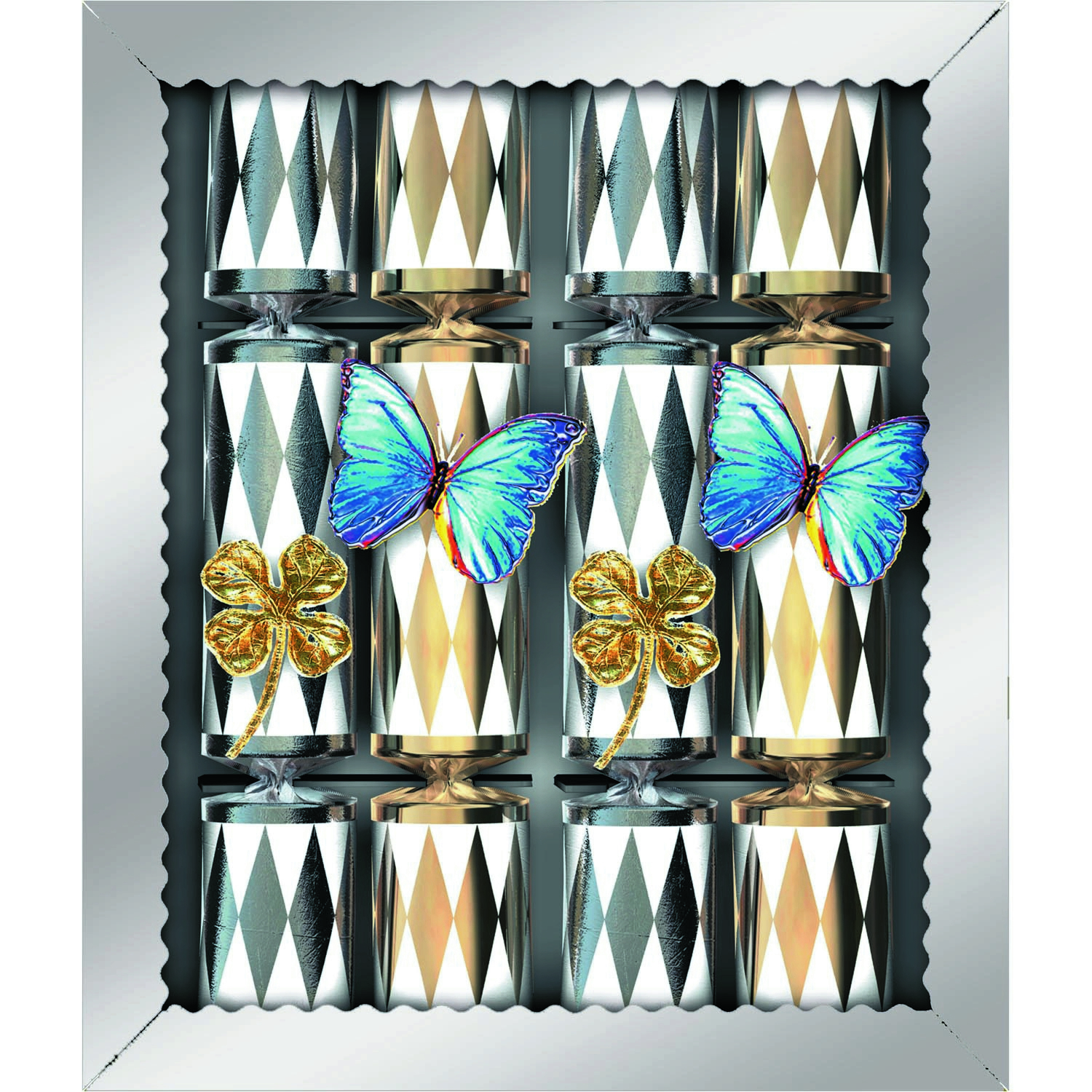 4 Knallbonbons mit Glückssymbolen 4 Knallbonbons mit Glückssymbolen