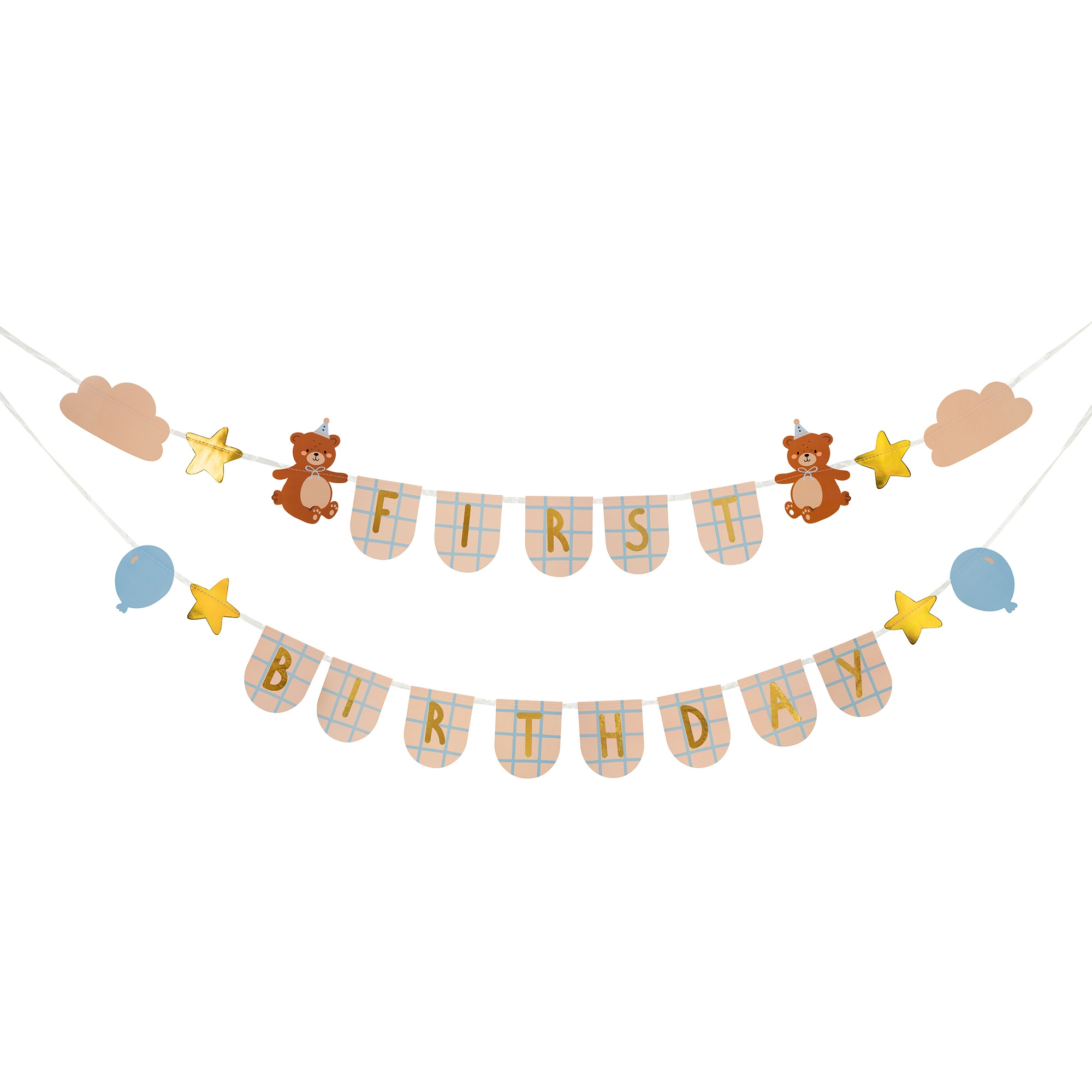 Girlande - "First Birthday" mit Teddybären Girlande - "First Birthday" mit Teddybären