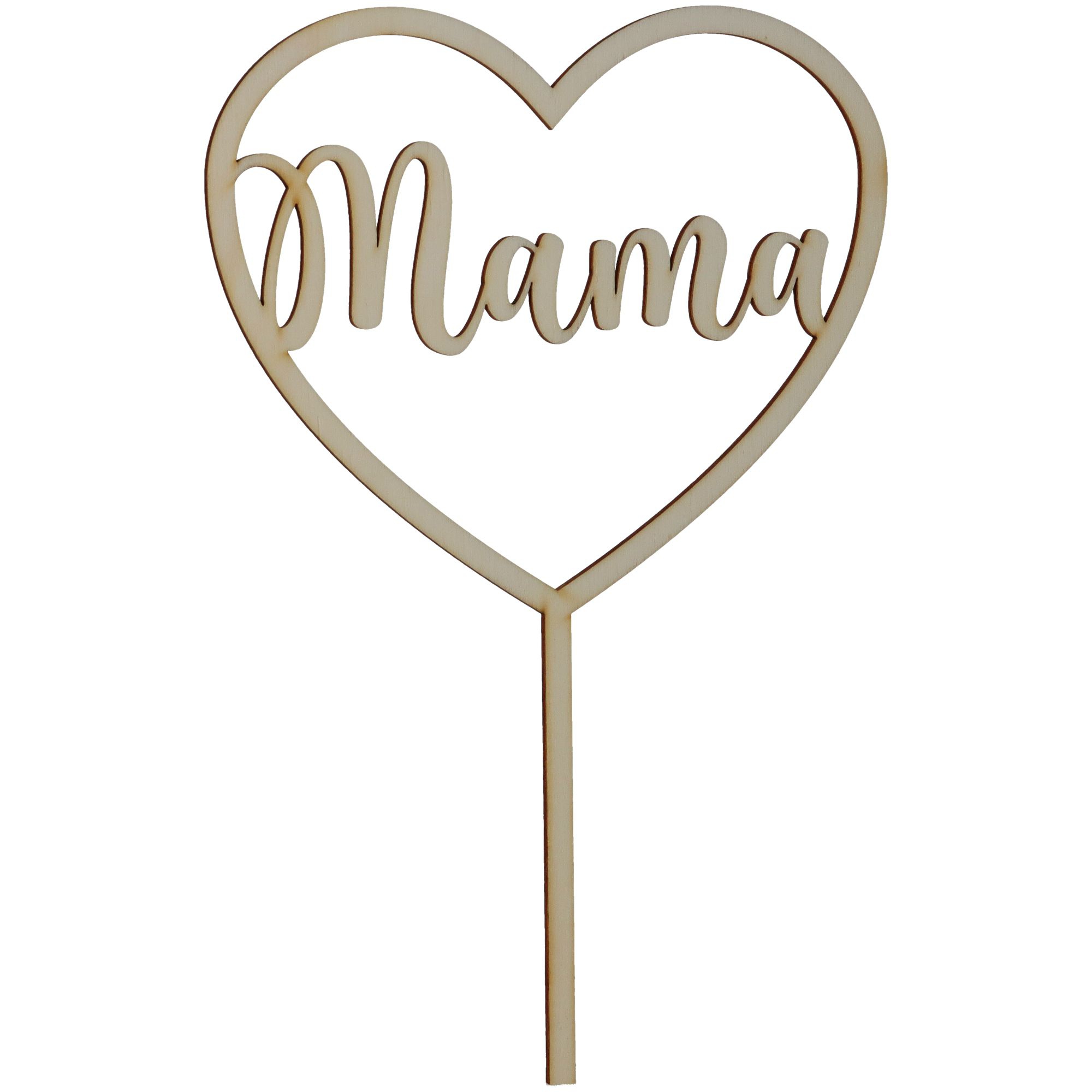 Cake Topper "Mama" Herz groß aus Holz Cake Topper "Mama" Herz groß aus Holz