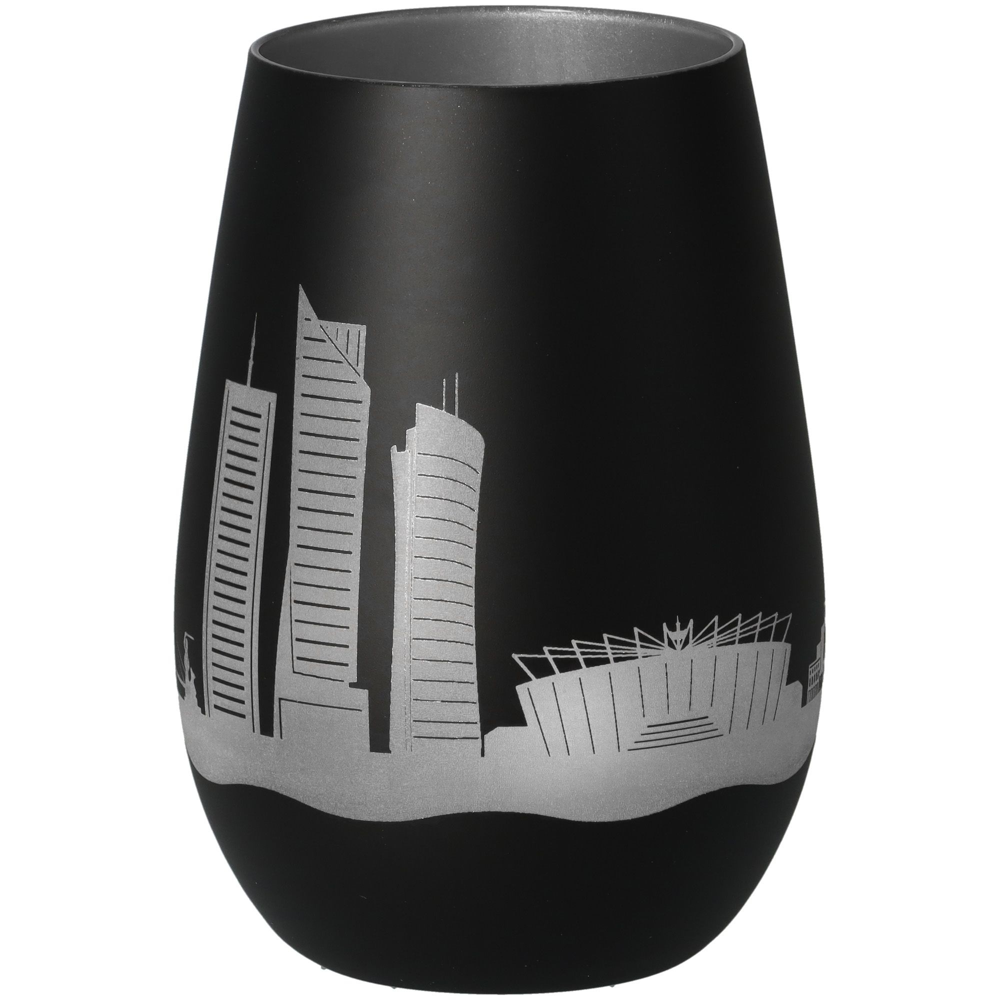 Goodtimes Windlicht Skyline Warschau Schwarz/Silber