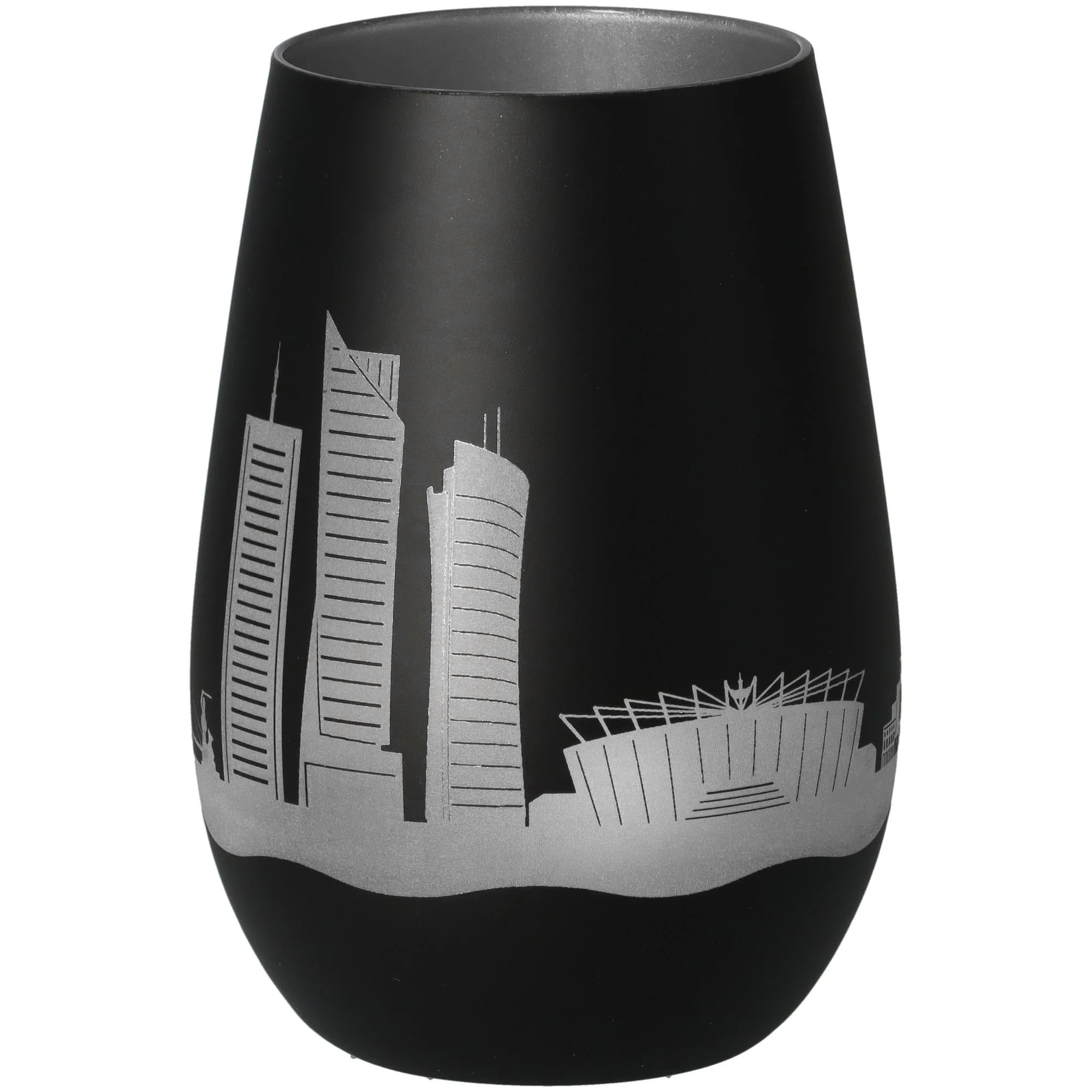 Goodtimes Windlicht Skyline Warschau Schwarz/Silber