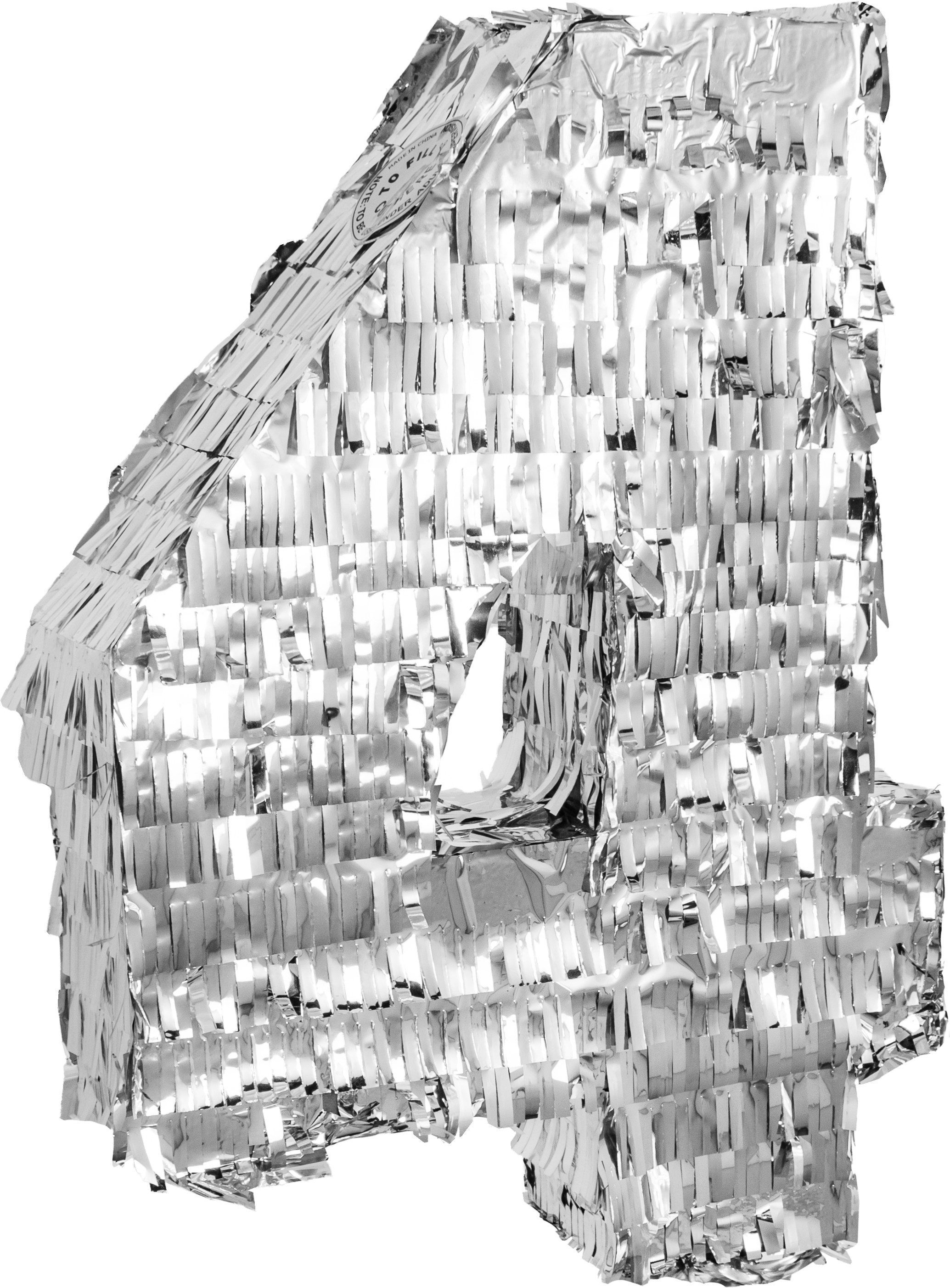 Pinata Zahl "4", Silber Pinata Zahl "4", Silber