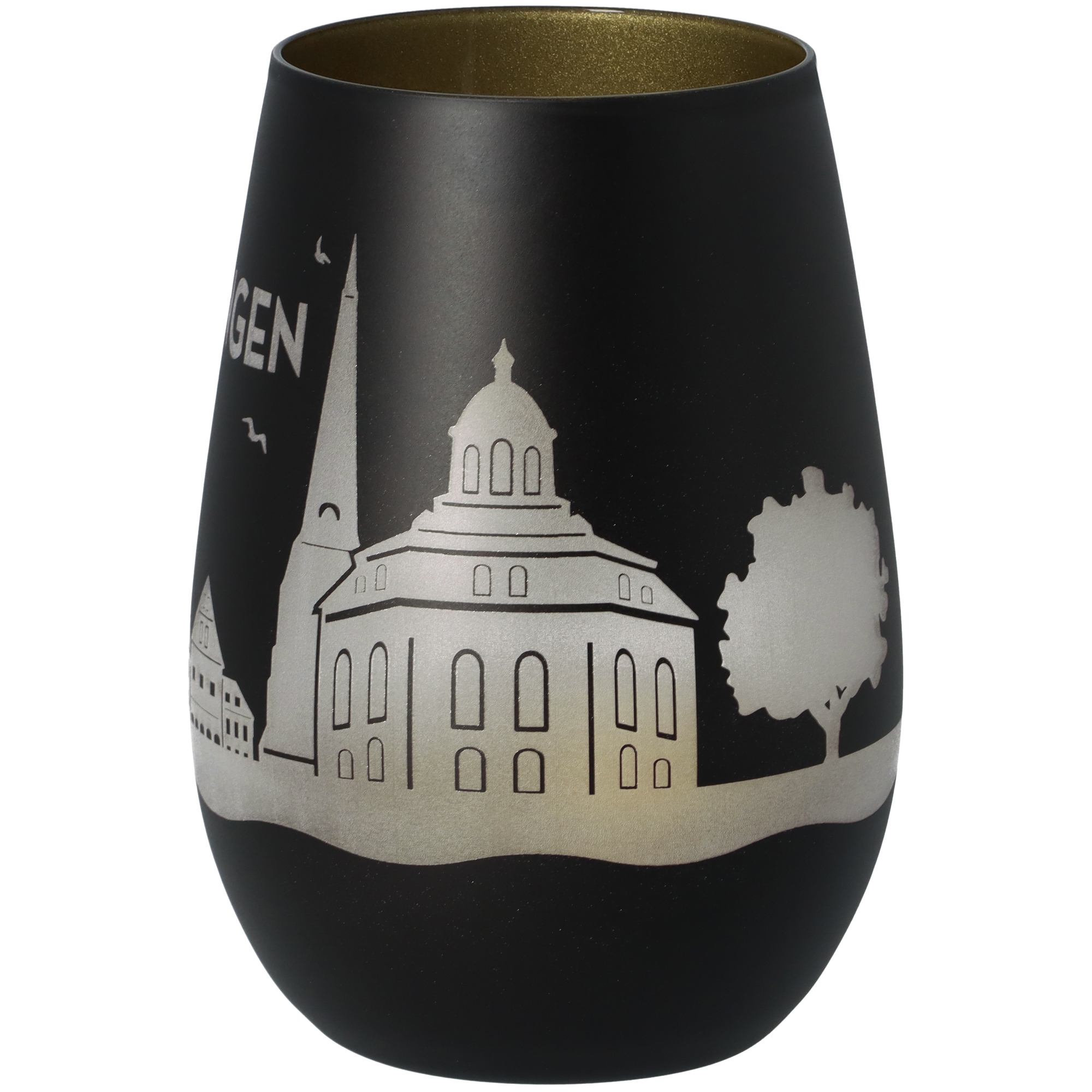 Windlicht Skyline Rellingen Schwarz/Gold Windlicht Skyline Rellingen Schwarz/Gold