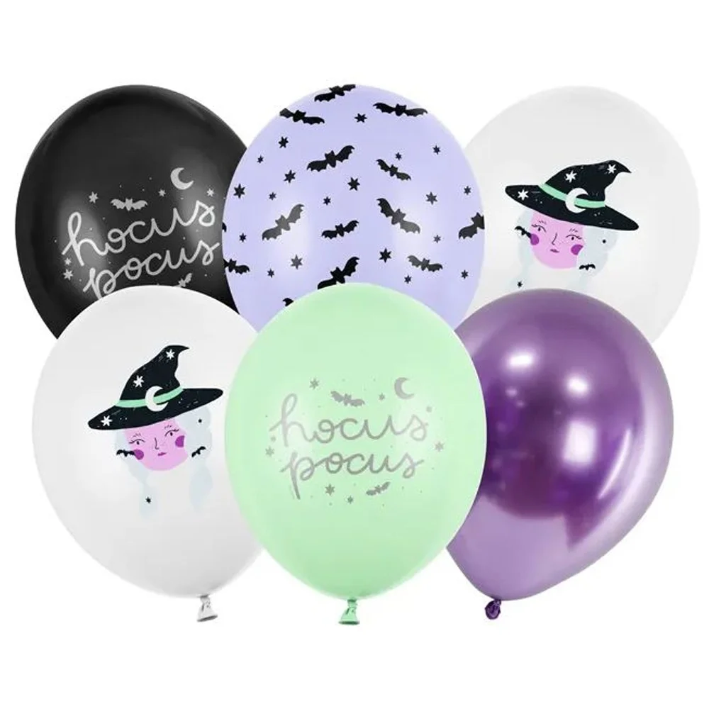 balloons, halloween, witch, bat, purple balloon