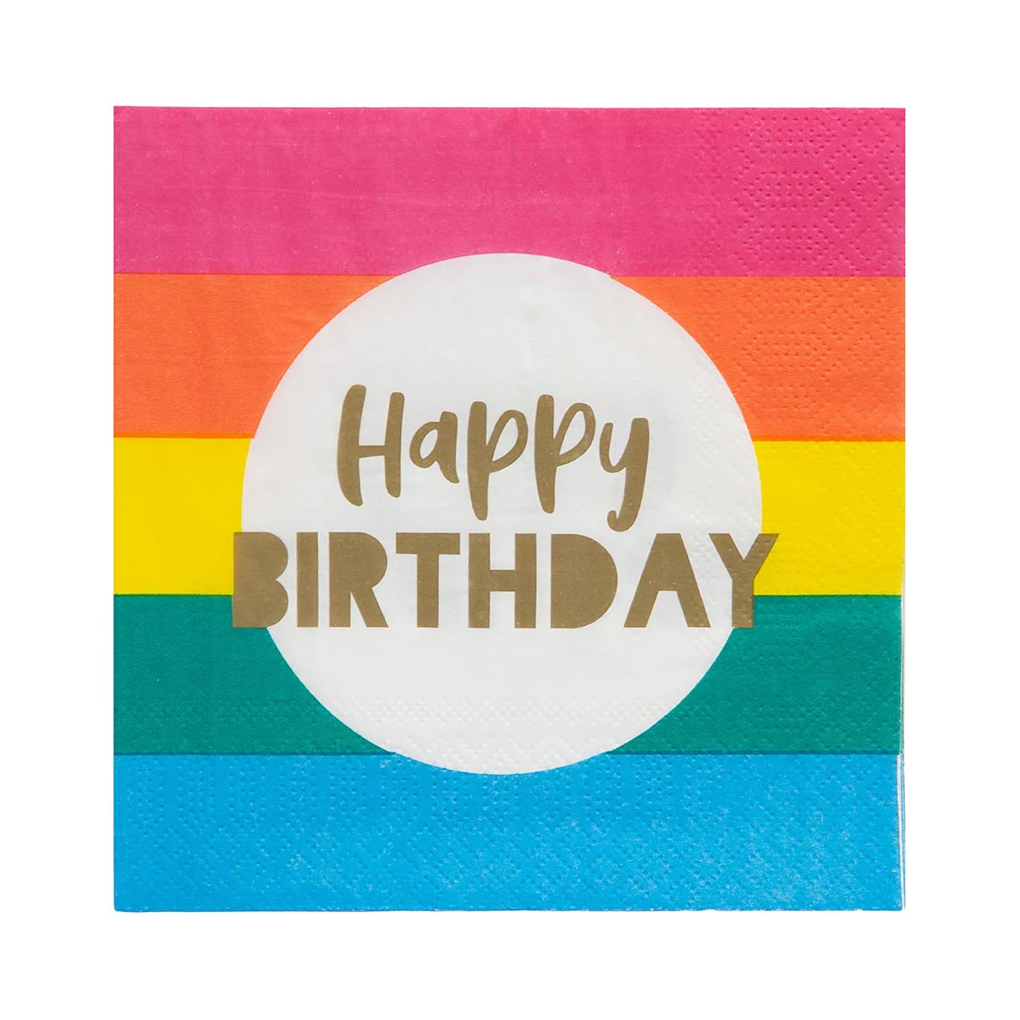 20 Servietten Rainbow Happy Birthday