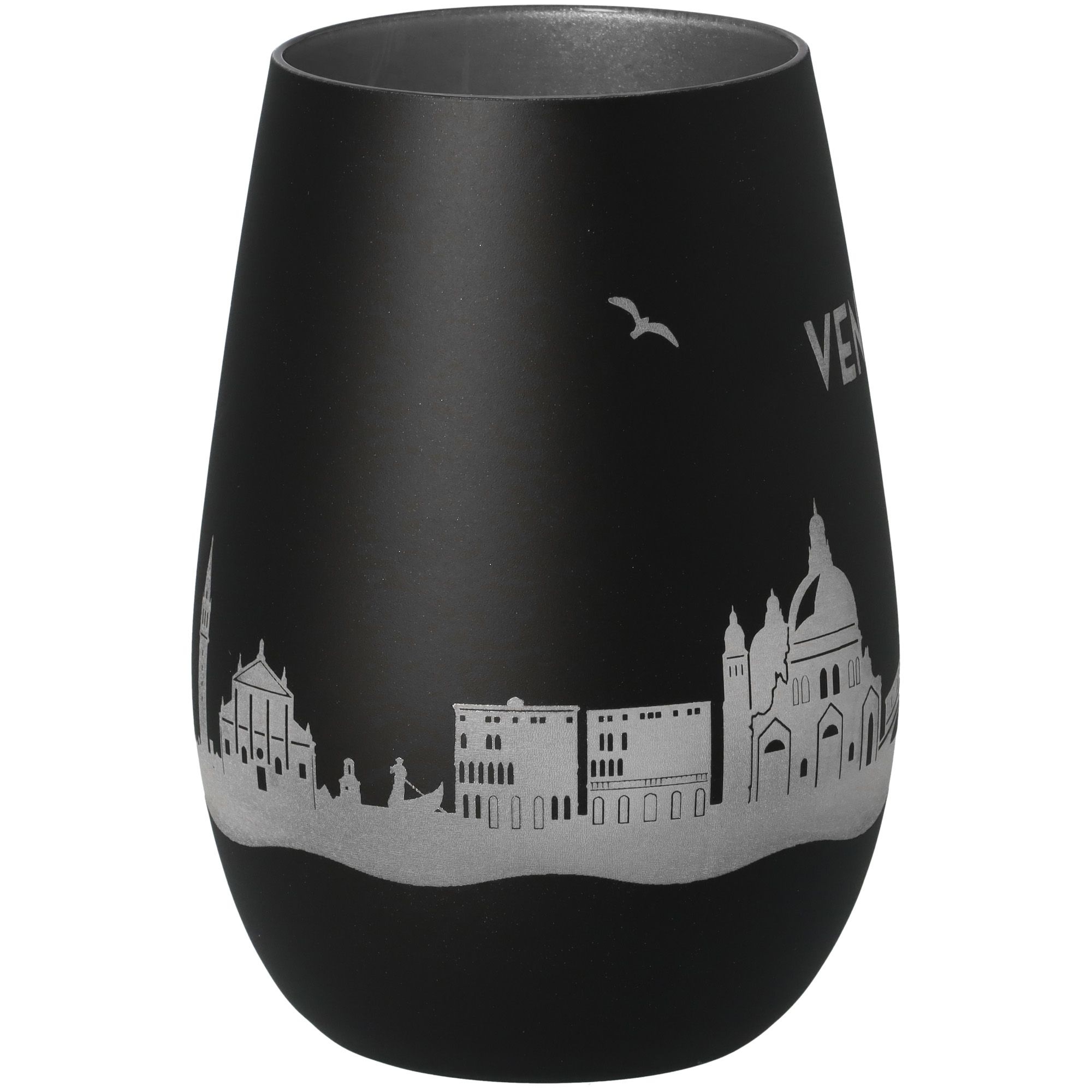 Windlicht Skyline Venedig Schwarz/Silber Töpferei, Krug, Vase, Lampe