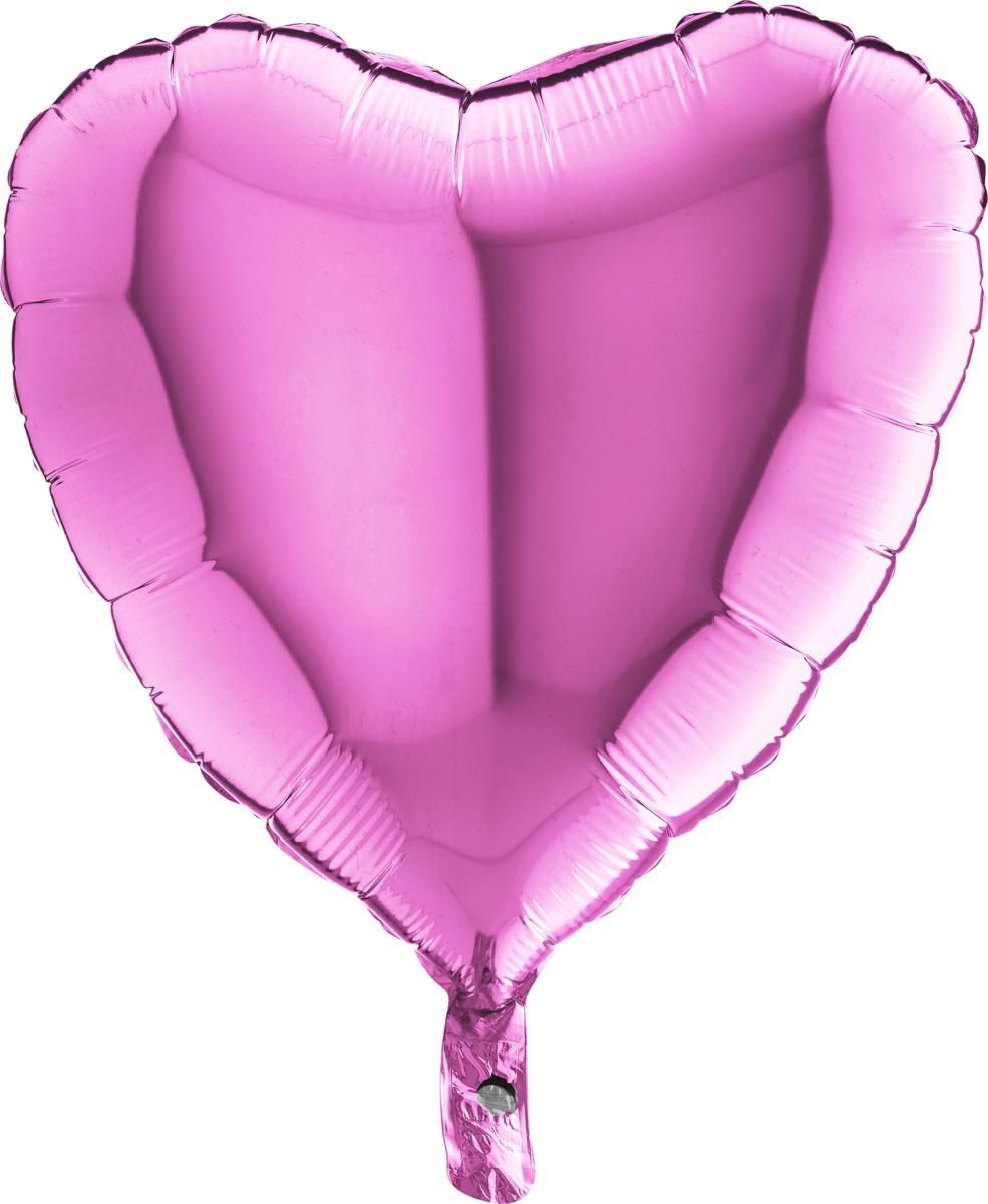 Folienballon Herz Fuxia 45cm