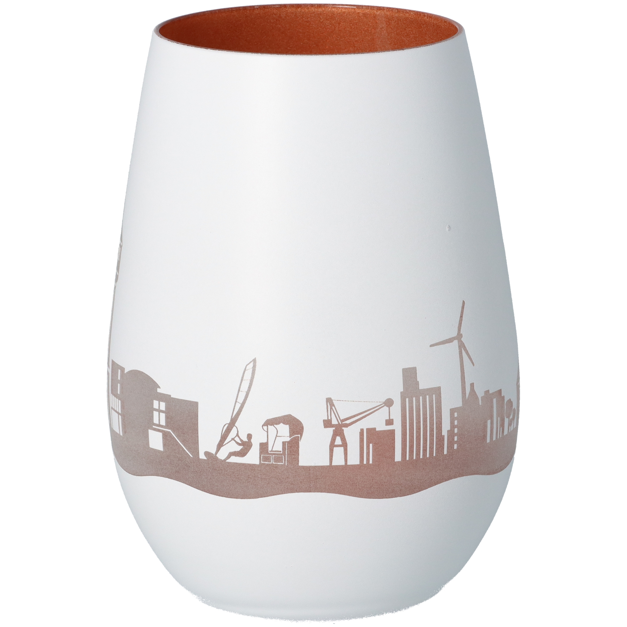 Windlicht Skyline Husum Weiß/Bronze Windlicht Skyline Husum Weiß/Bronze