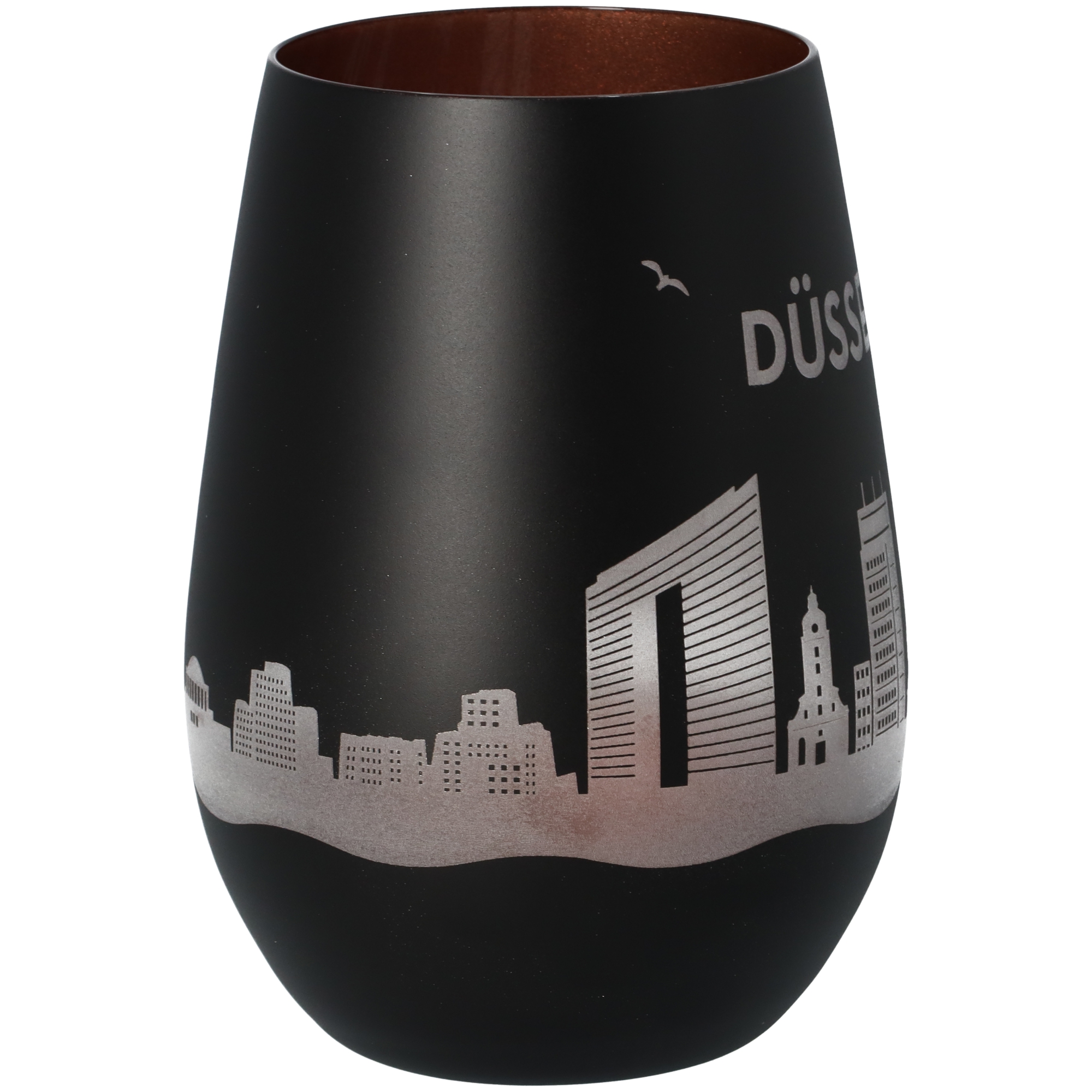 Windlicht Skyline Düsseldorf Schwarz/Bronze Windlicht Skyline Düsseldorf Schwarz/Bronze