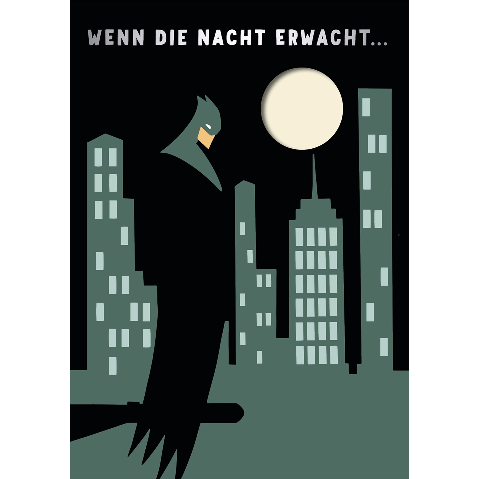 Musikkarte "Wenn die Nacht erwacht..." Buch, Veröffentlichung, Batman