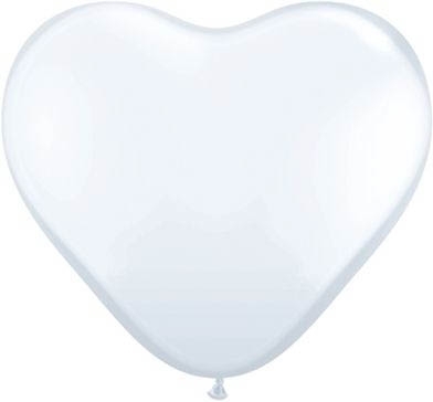 Latexballon Herz White Ø 35cm