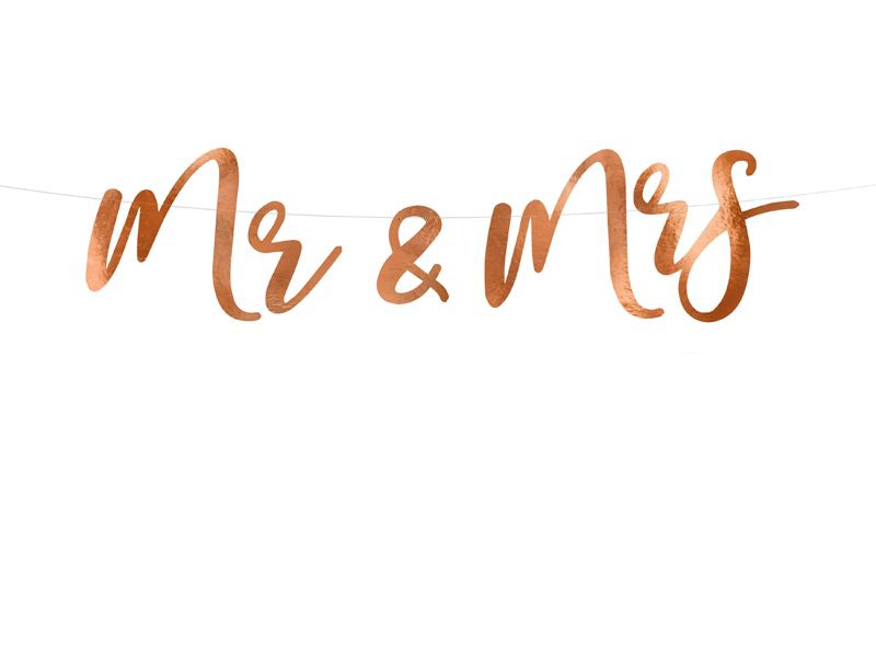 Girlande "Mr & Mrs", Roségold