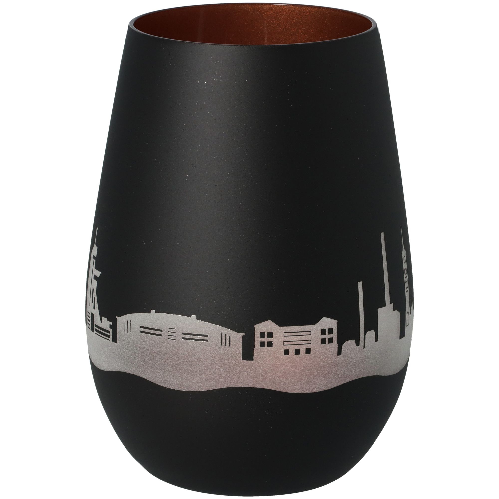 Windlicht Skyline Gelsenkirchen Schwarz/Bronze Windlicht Skyline Gelsenkirchen Schwarz/Bronze