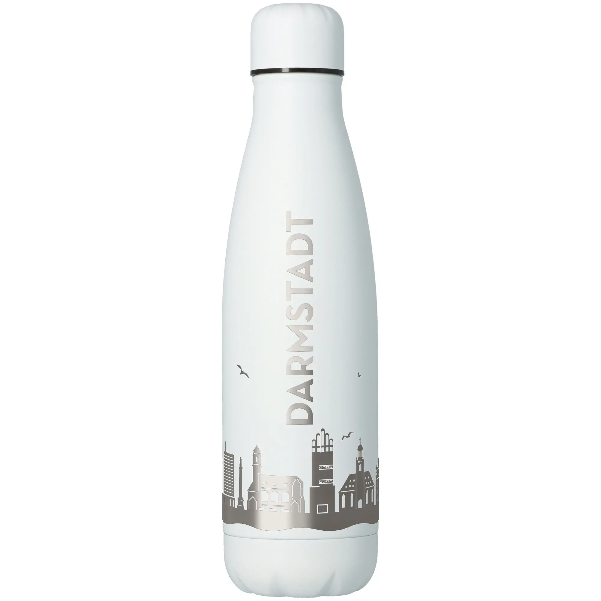 Trinkflasche Skyline Darmstadt Weiß 500ml