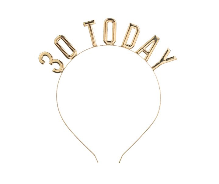 Haarreifen "30 Today", Gold