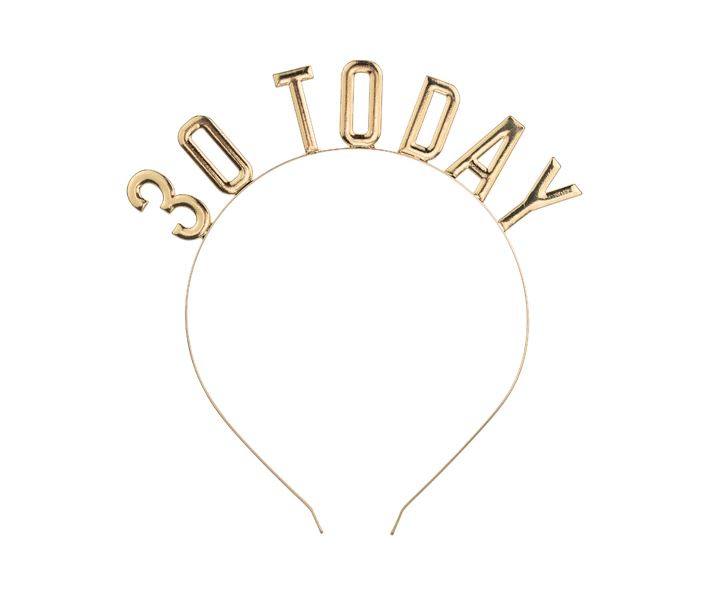 Haarreifen "30 Today", Gold Haarreifen "30 Today", Gold