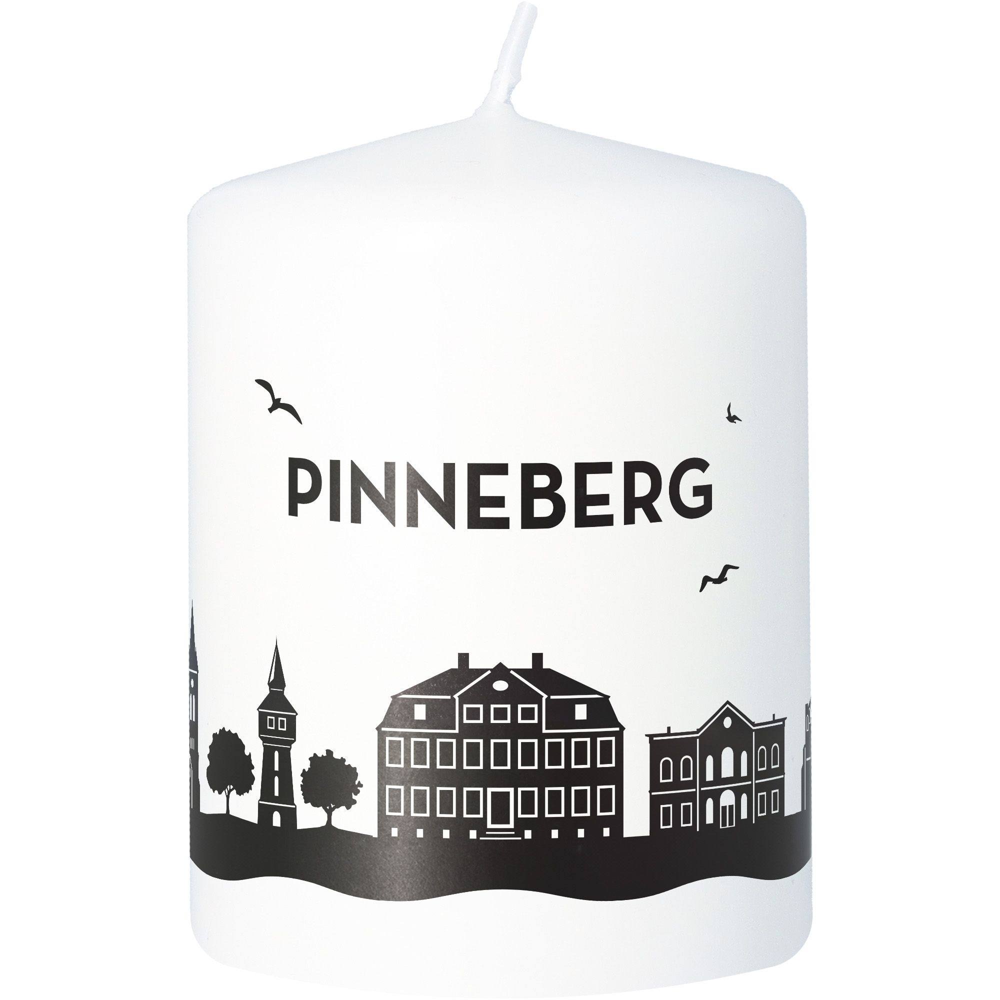 Stumpenkerze Skyline Pinneberg Weiß Kerze