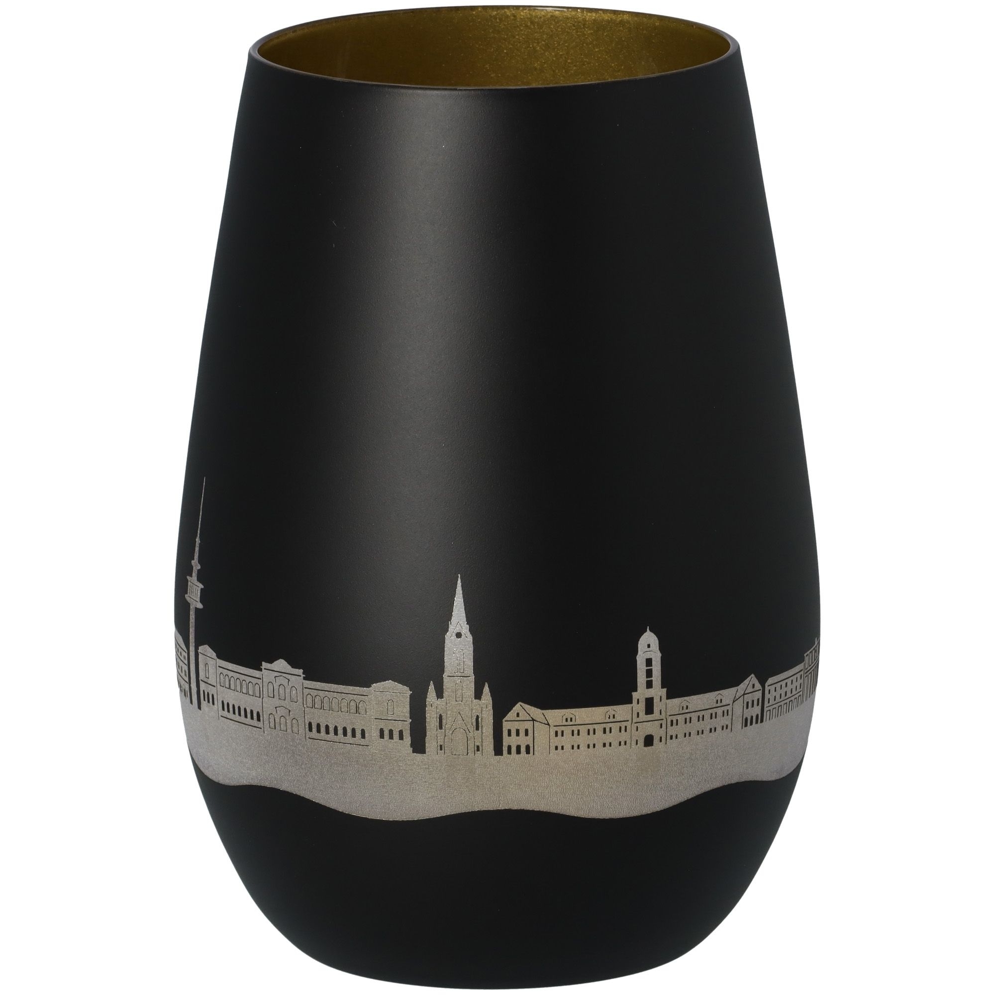 Windlicht Skyline Kaiserslautern Schwarz/Gold Windlicht Skyline Kaiserslautern Schwarz/Gold