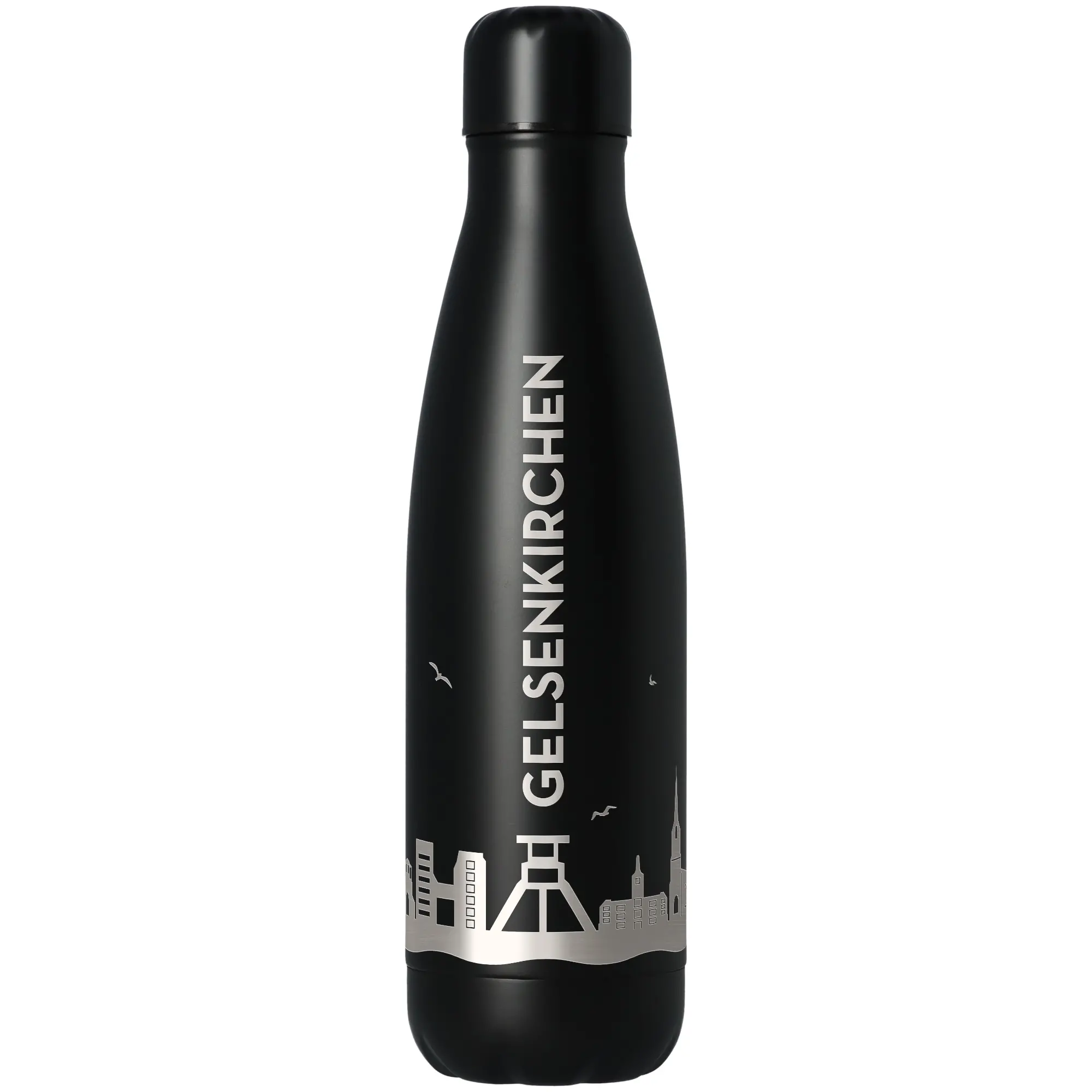 Trinkflasche Skyline Gelsenkirchen Schwarz 500ml