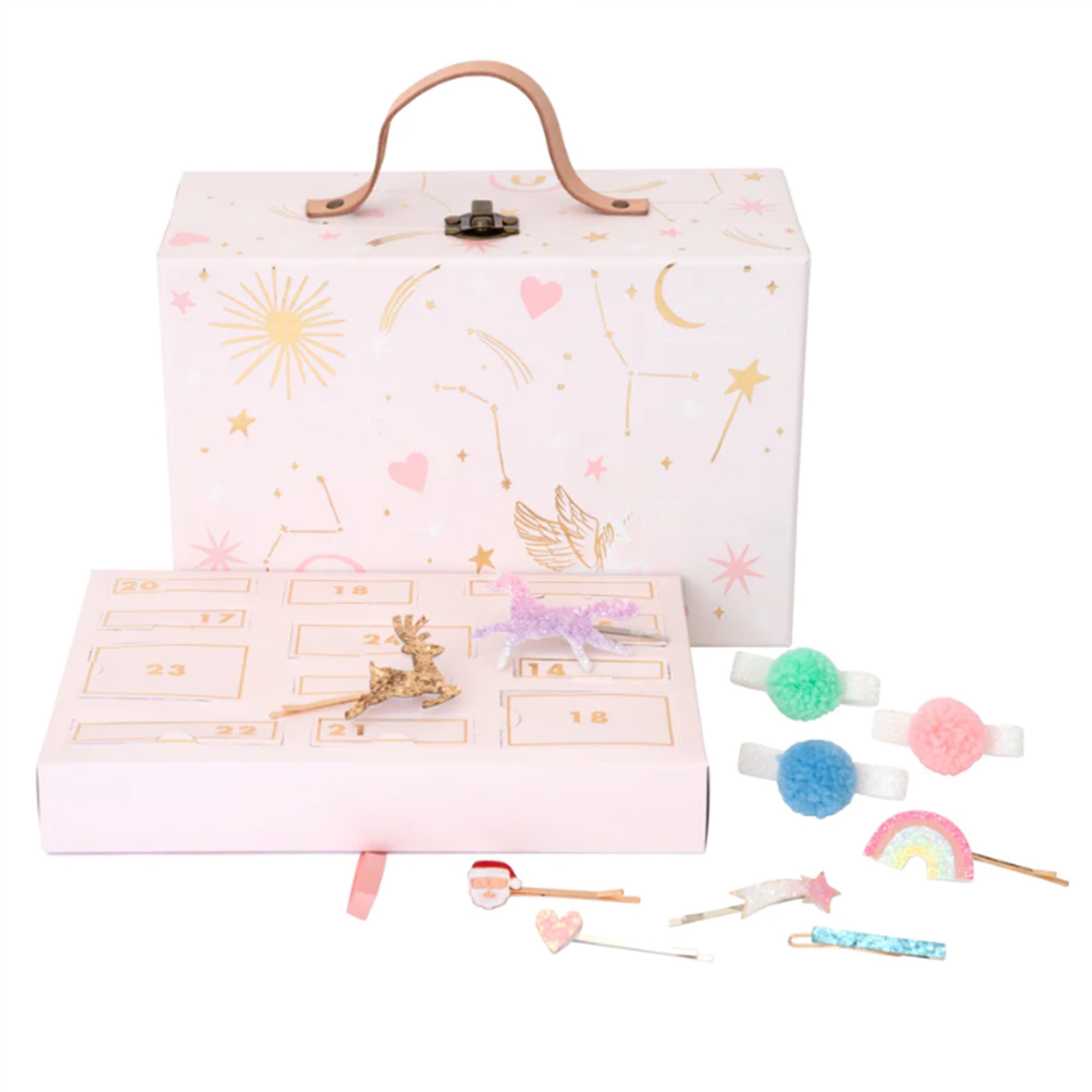 Meri Meri - "Haaraccessoires" Adventskalender im Koffer Tasche, Zubehör, Handtasche