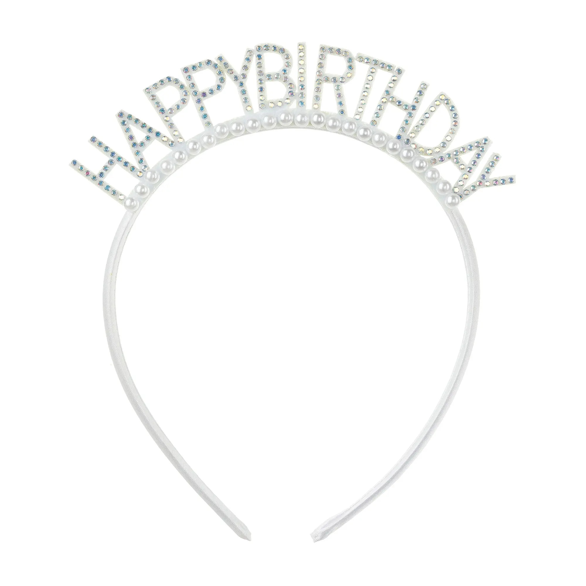 Tiara, Stirnband, Perl-Akzente, Rhinestones, Hochzeitszubehör