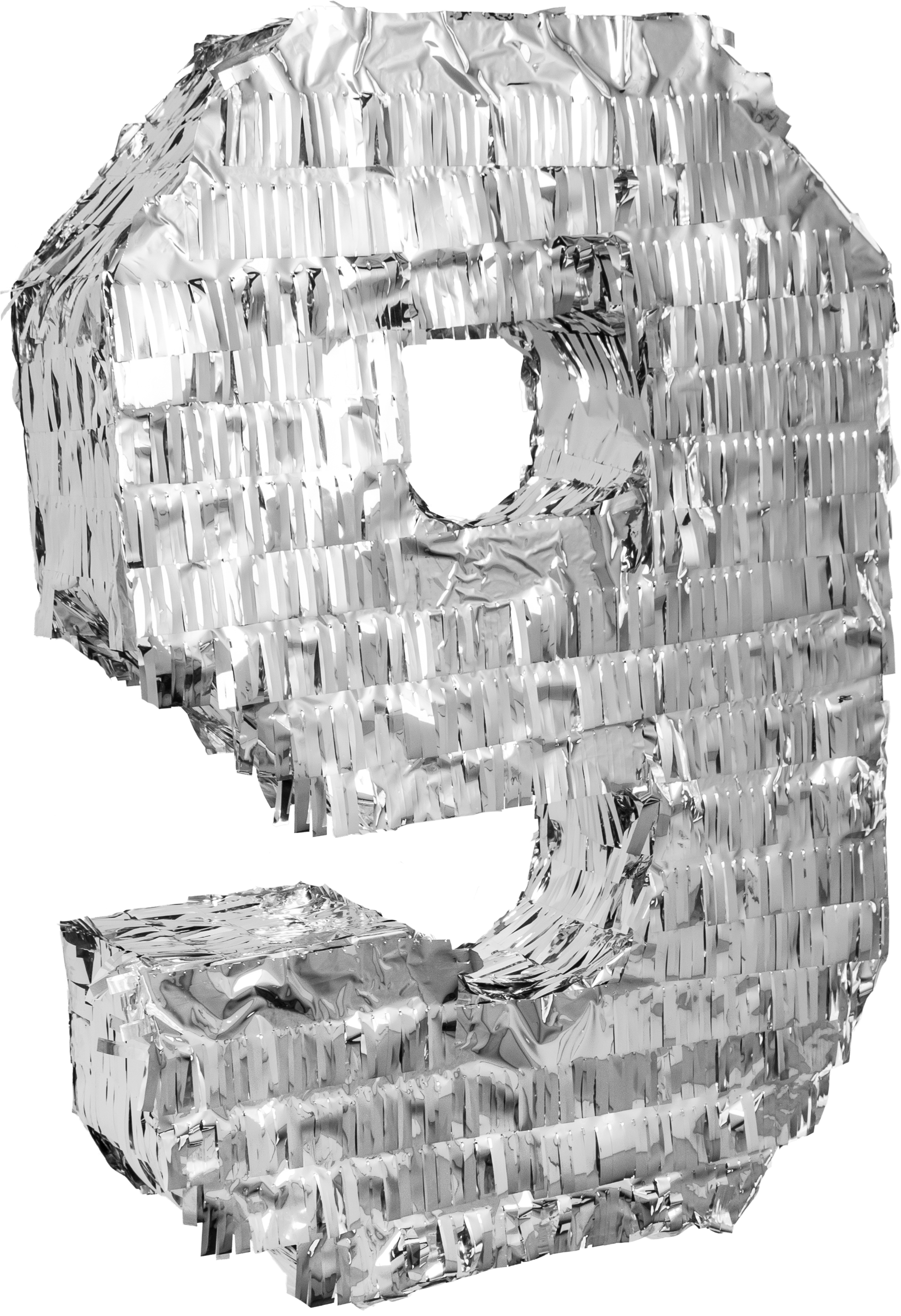 Pinata Zahl "9", Silber Pinata Zahl "9", Silber