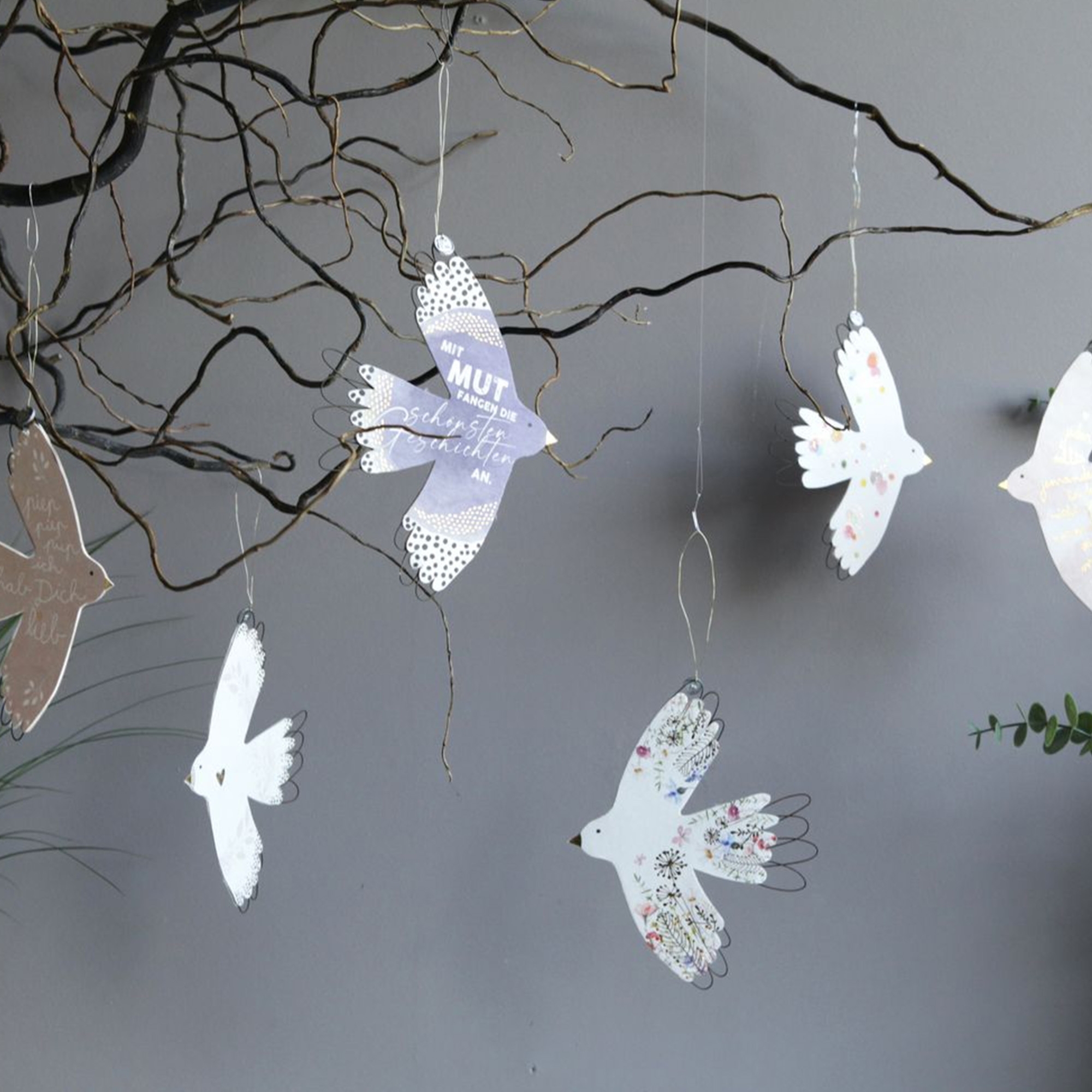 Seelenvögel "Mit Mut..." Tier, Vogel, Fliegend, Kunst