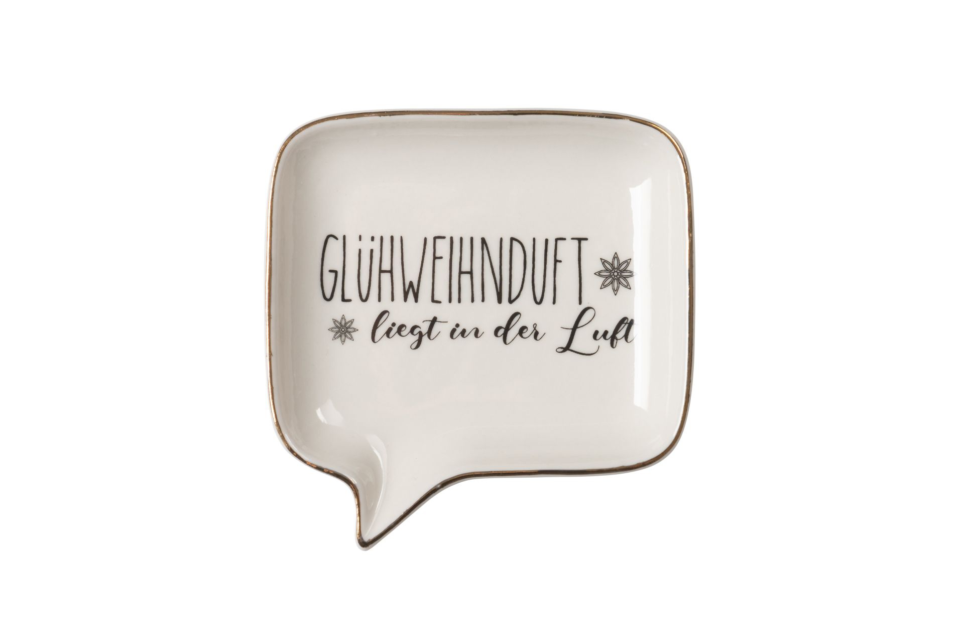 Dekoteller aus Porzellan, "Glühweinduft" Dekoteller aus Porzellan, "Glühweinduft"