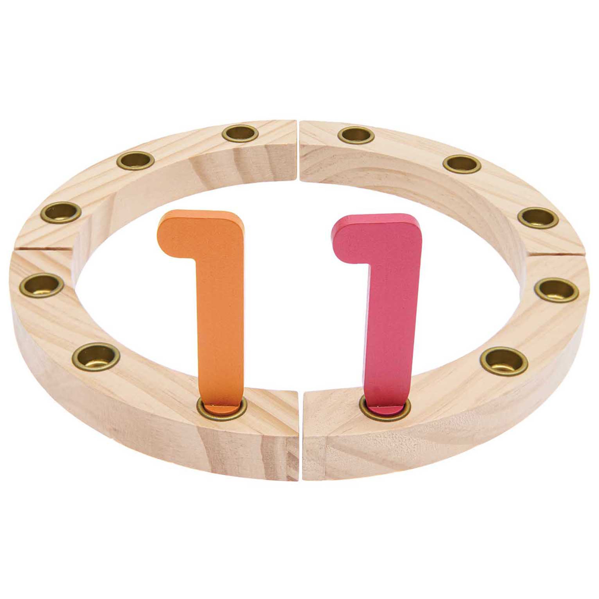 11 teiliges Set Holzzahlen für Geburtstagskranz 11 teiliges Set Holzzahlen für Geburtstagskranz