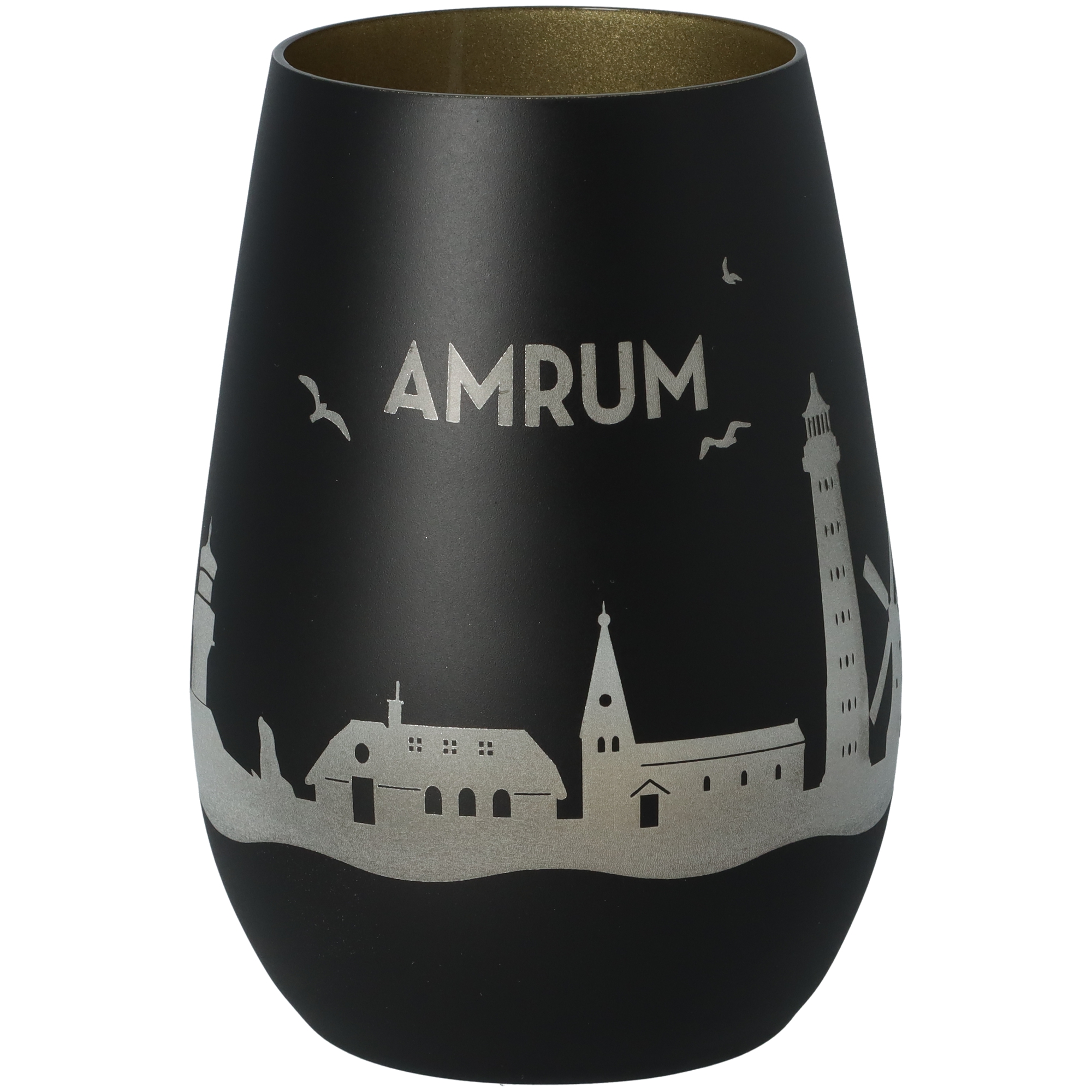 Windlicht Skyline Amrum Schwarz/Gold Windlicht Skyline Amrum Schwarz/Gold