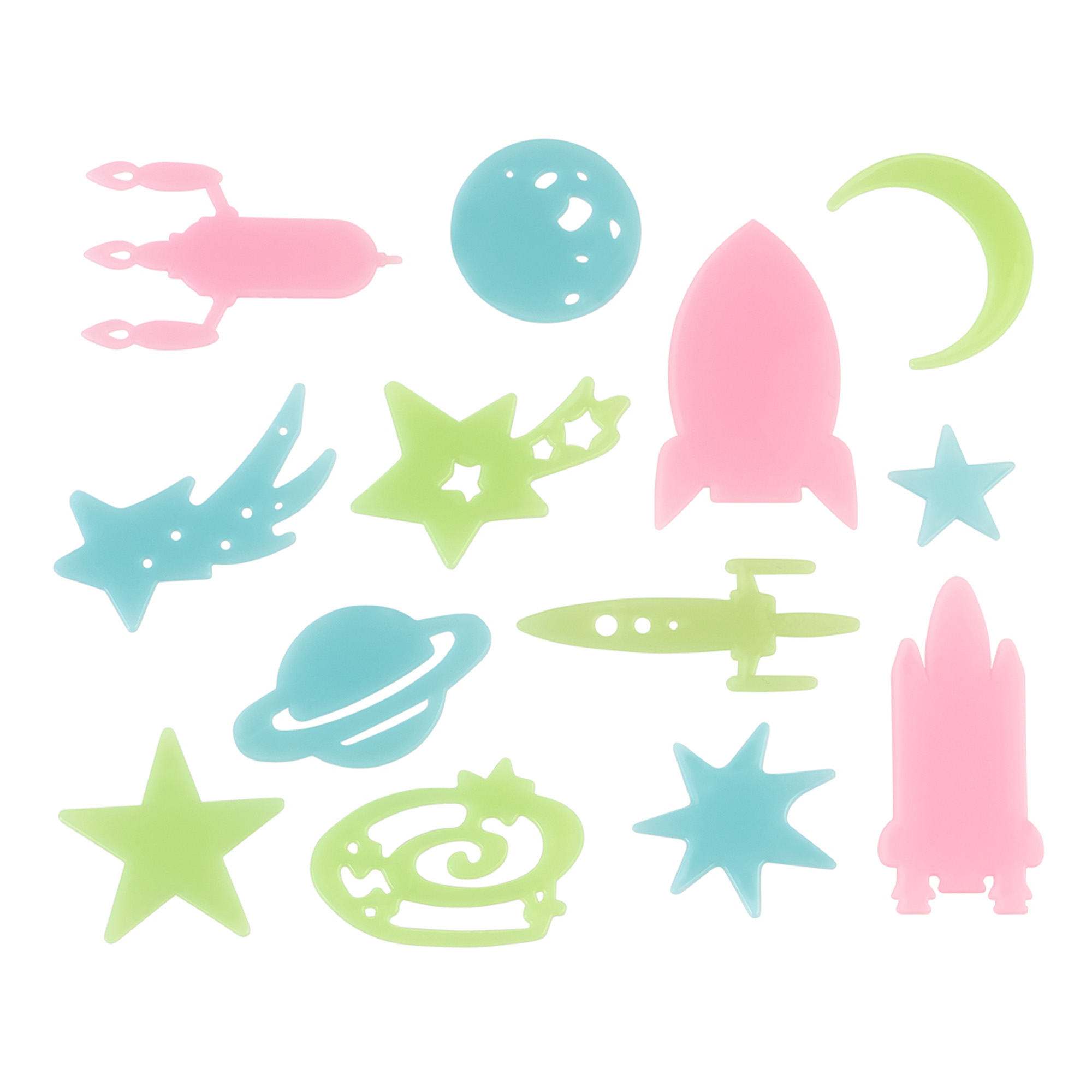 Glow in the dark Wandsticker "Space Adventure"