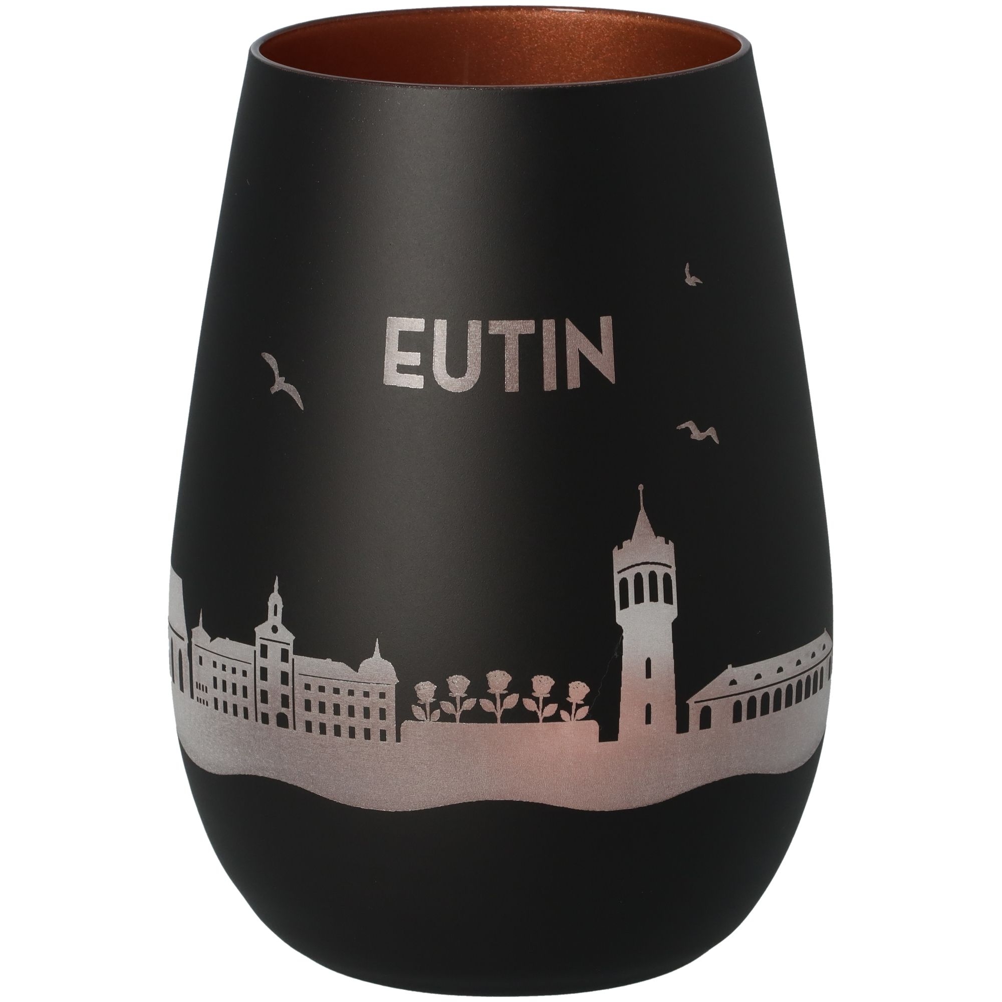 Windlicht Skyline Eutin Schwarz/Bronze
