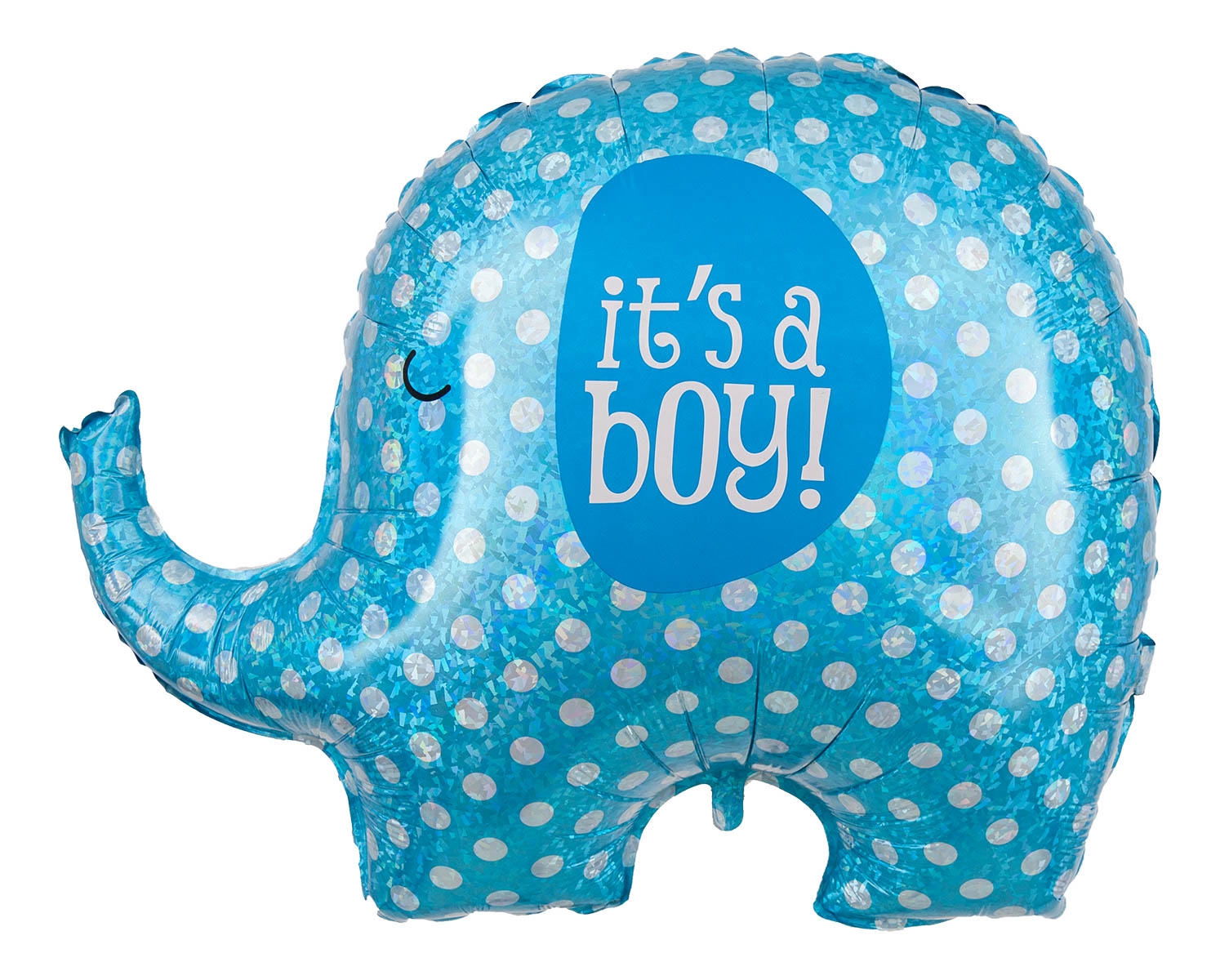 Folienballon Holographic Elefant It's A Boy 81 cm