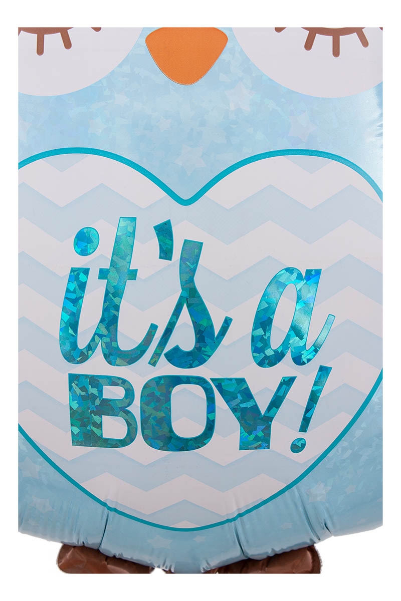 Folienballon Holographic Baby Eule It's a Boy 66 cm Folienballon Holographic Baby Eule It's a Boy 66 cm