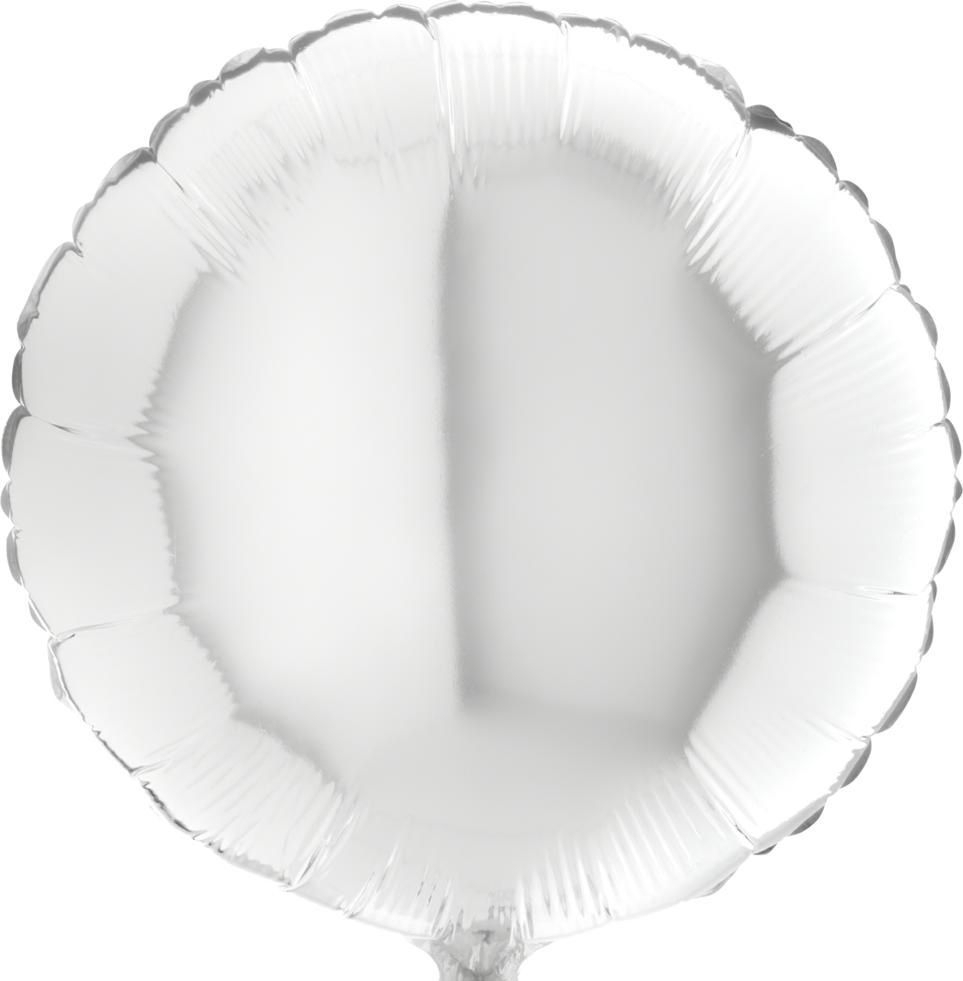 Folienballon Rund Weiß 45cm