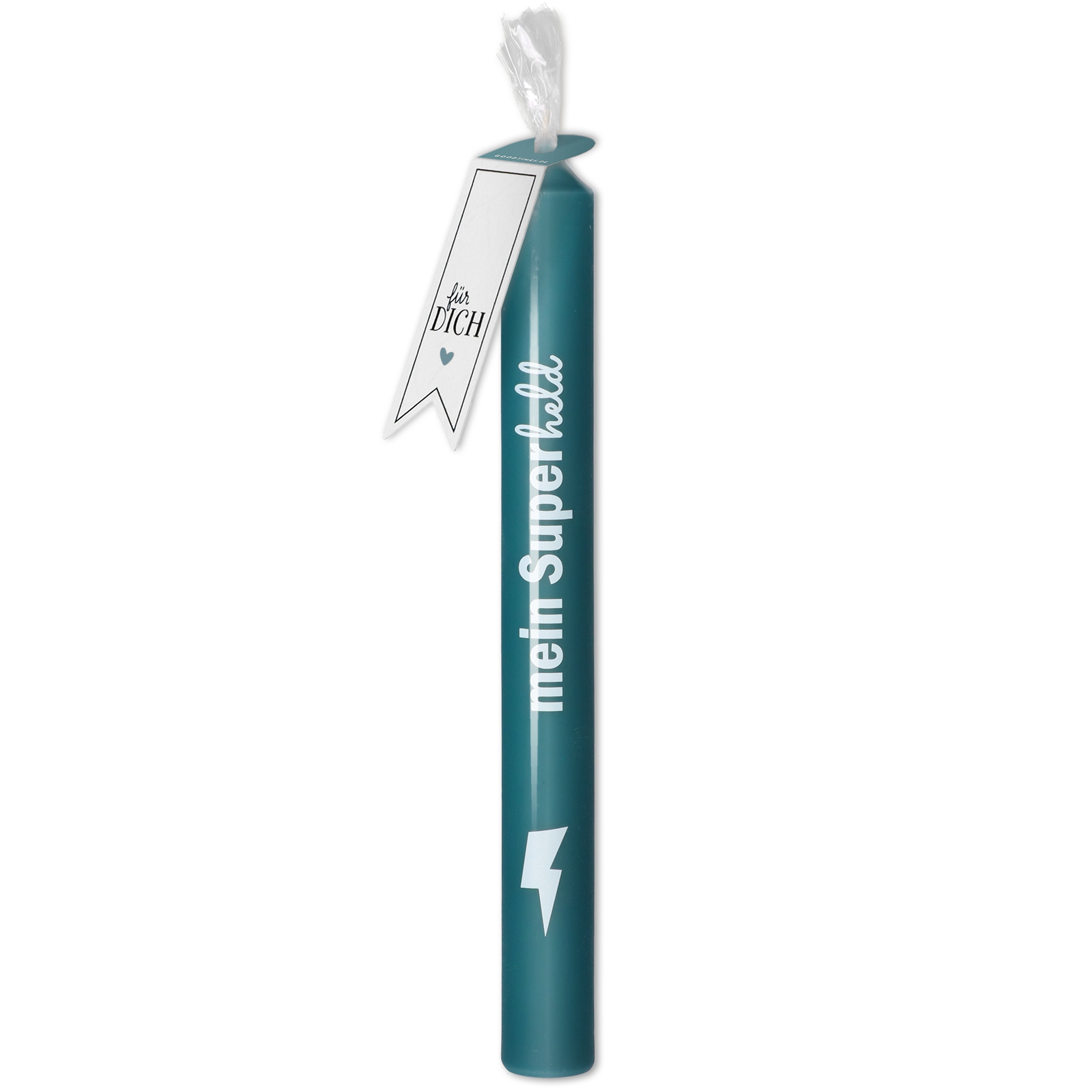 Stabkerze Petrol "Mein Superheld" Stabkerze Petrol "Mein Superheld"