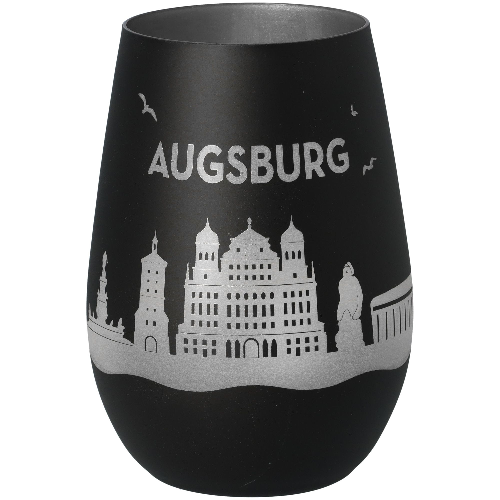 Windlicht Skyline Augsburg Schwarz/Silber Windlicht Skyline Augsburg Schwarz/Silber