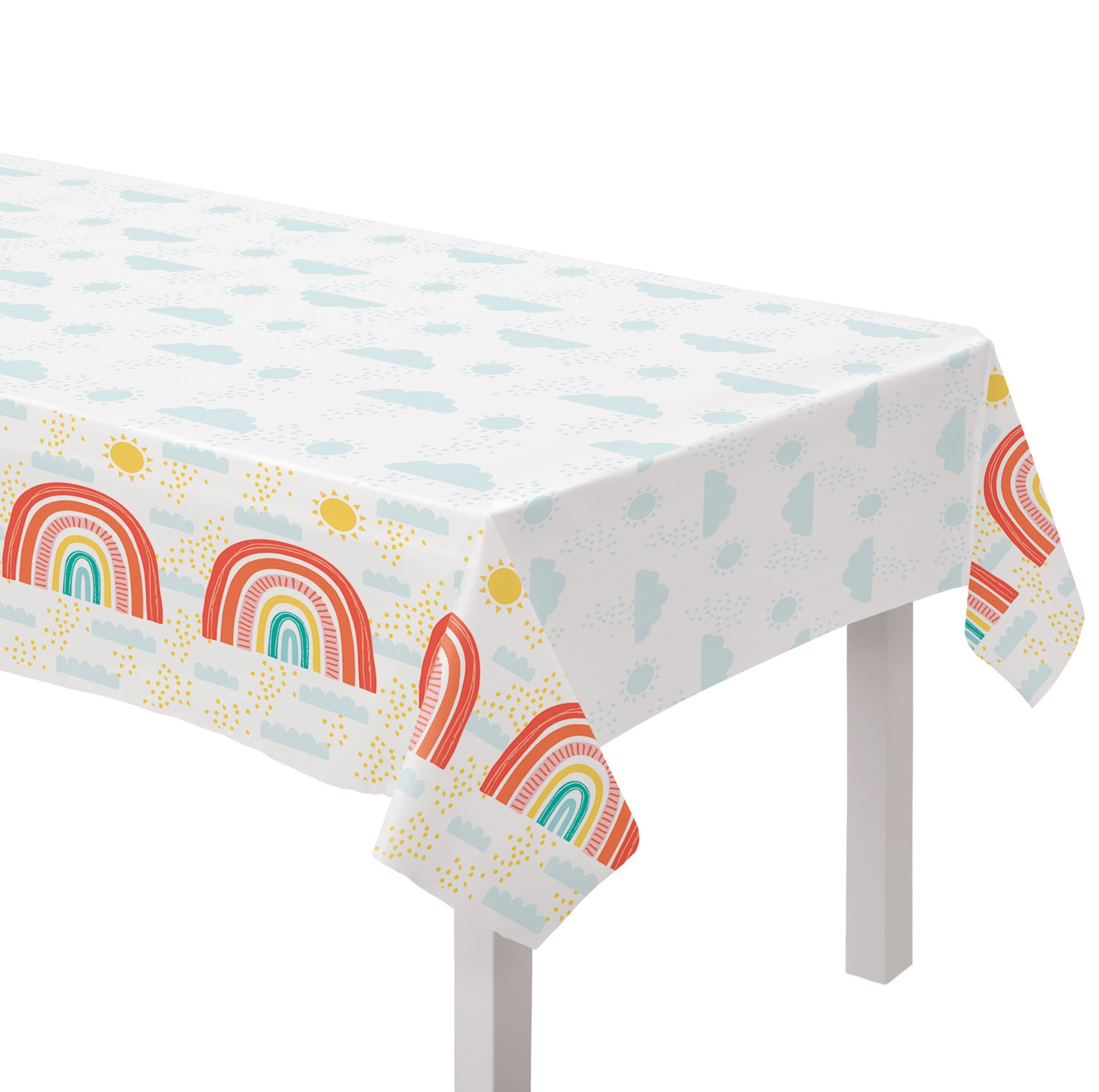 "Retro Regenbogen" - Papiertischdecke "Retro Regenbogen" - Papiertischdecke