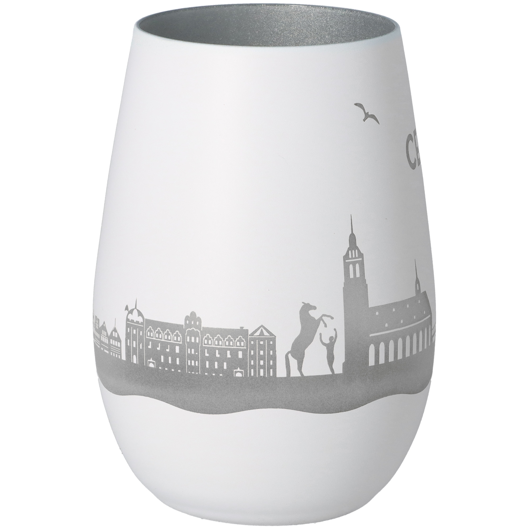 Windlicht Skyline Celle Weiß/Silber Windlicht Skyline Celle Weiß/Silber