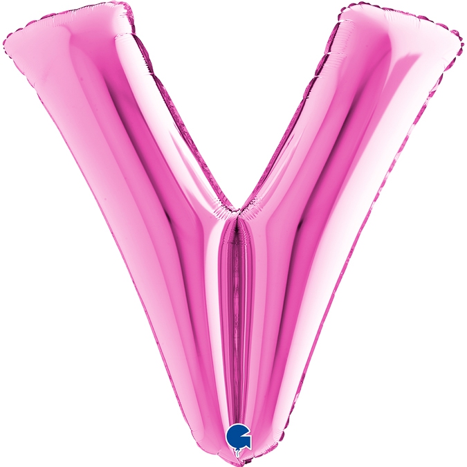 Folienballon Buchstabe V Pink 100cm Folienballon Buchstabe V Pink 100cm